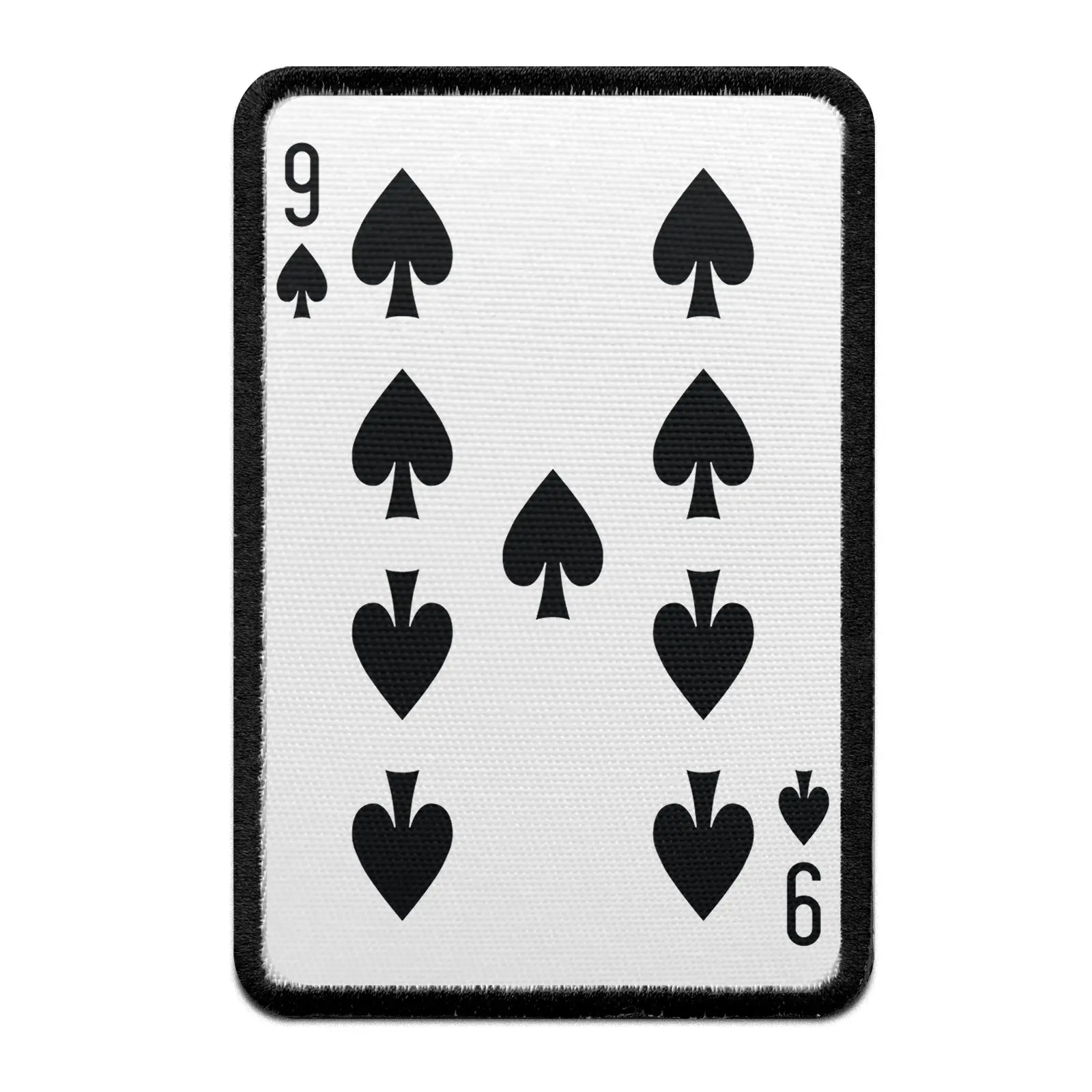Nine Of Spades Card FotoPatch Game Deck Embroidered Iron On
