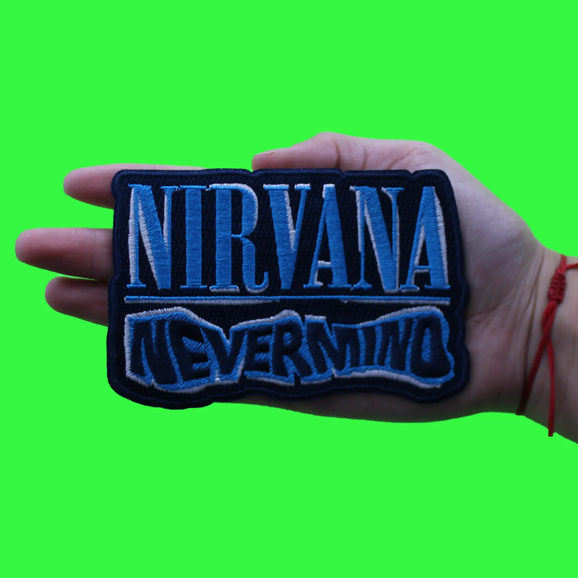 Nirvana Nevermind Wavy Cut-Out Patch Grunge Alternative Rock Embroidered Iron On - Image 2