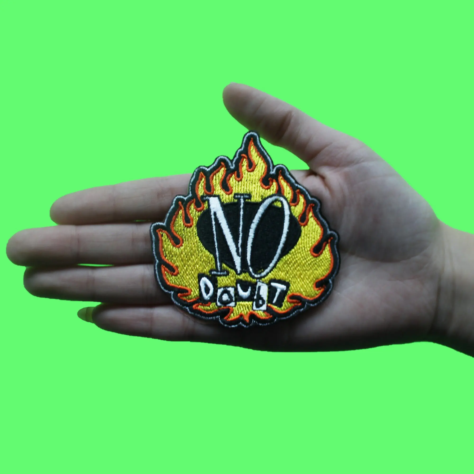 No Doubt Band Patch Rock Flame Logo Embroidered Iron On - Image 2