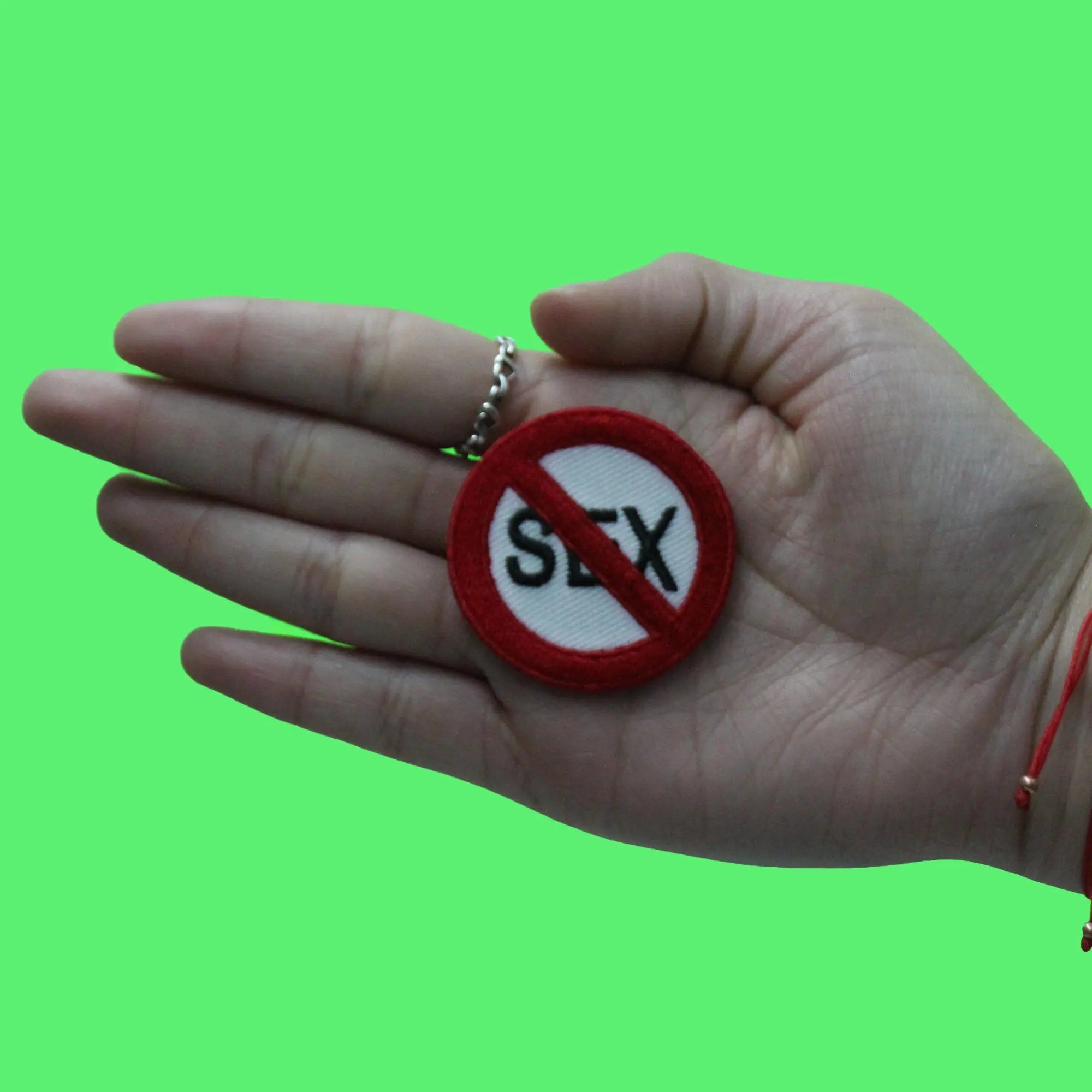 No Sex Round Patch Christian Celibacy Marriage Embroidered Iron On - Image 6