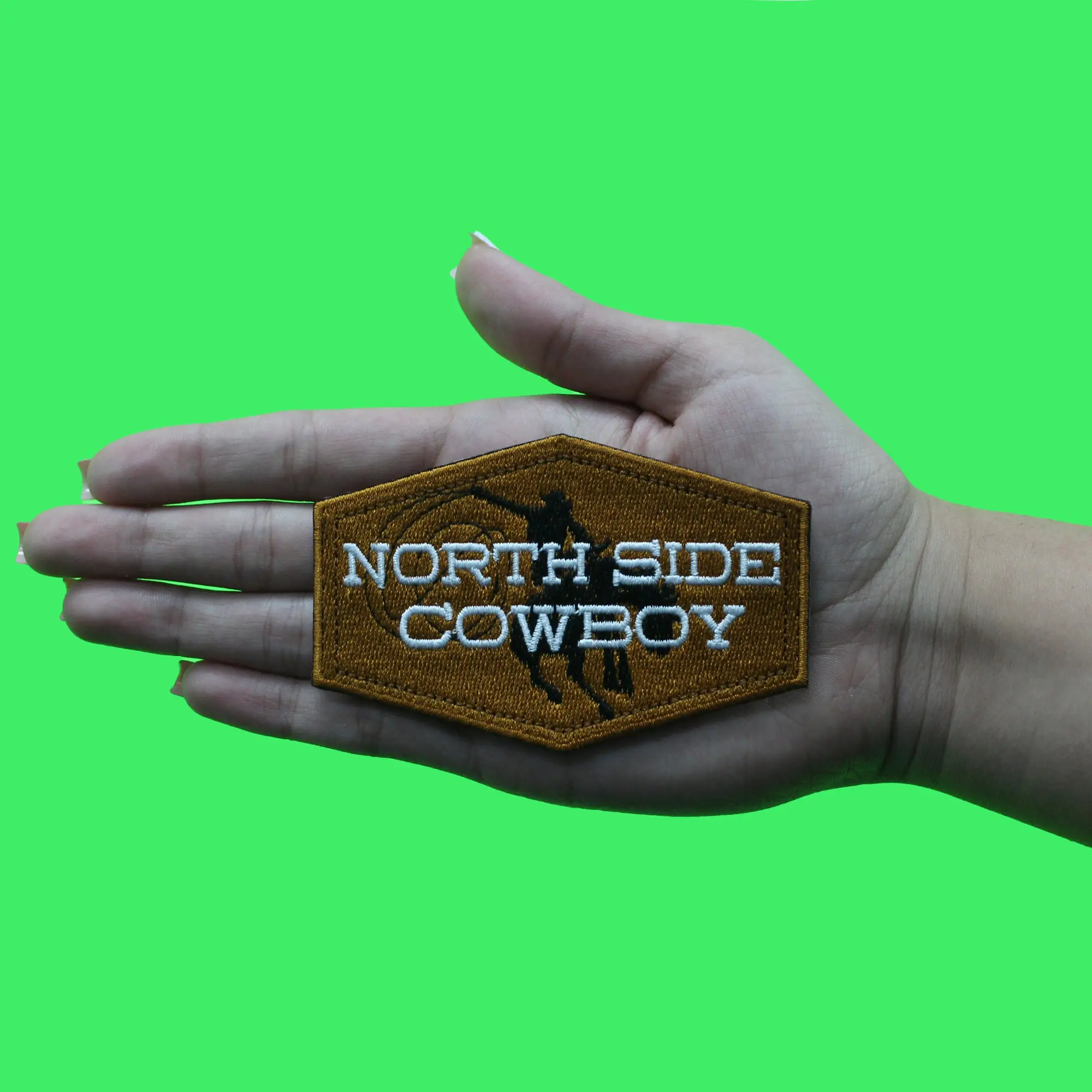 North Side Cowboy Patch Western Rodeo Horse Embroidered Iron On - Image 2