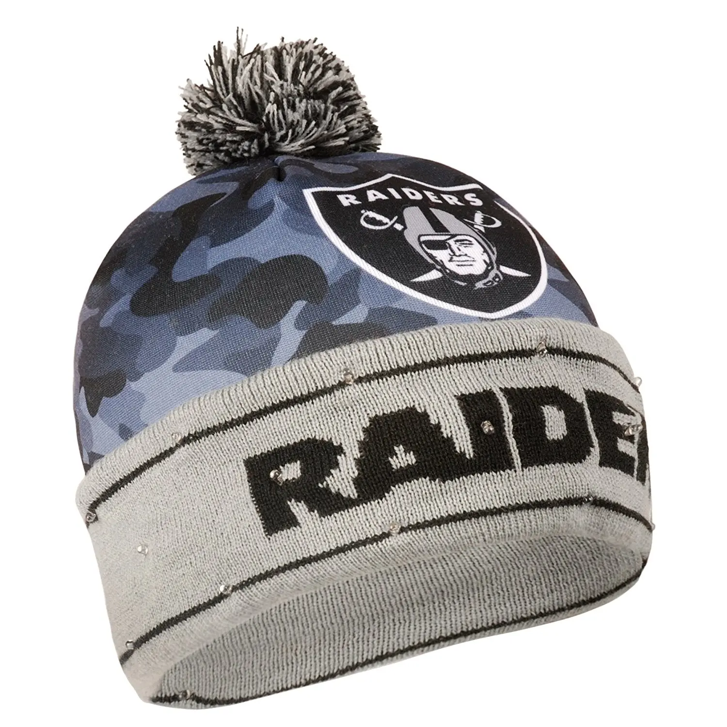 Las Vegas Raiders Camouflage Light Up Printed Beanie