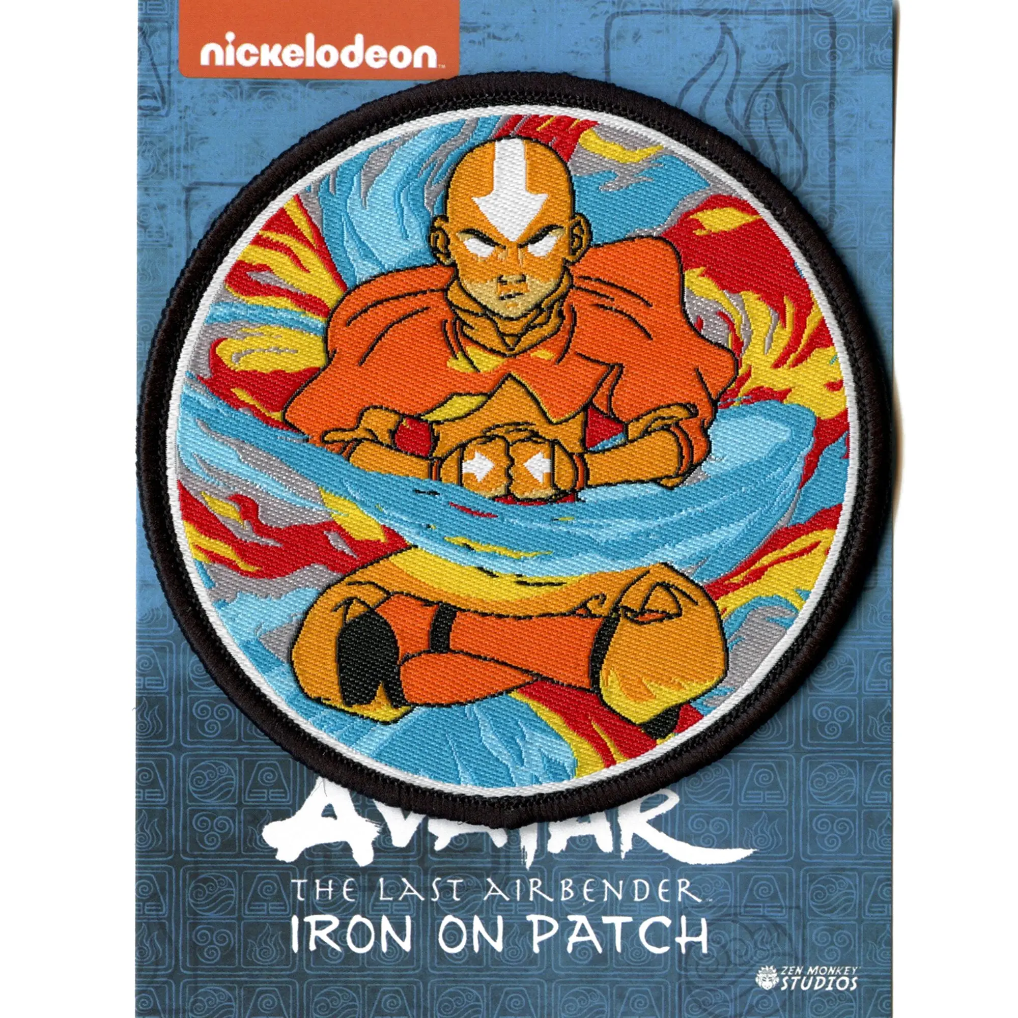 Official Avatar: The Last Airbender Patch Aang In the Avatar State Embroidered Iron On - Image 2