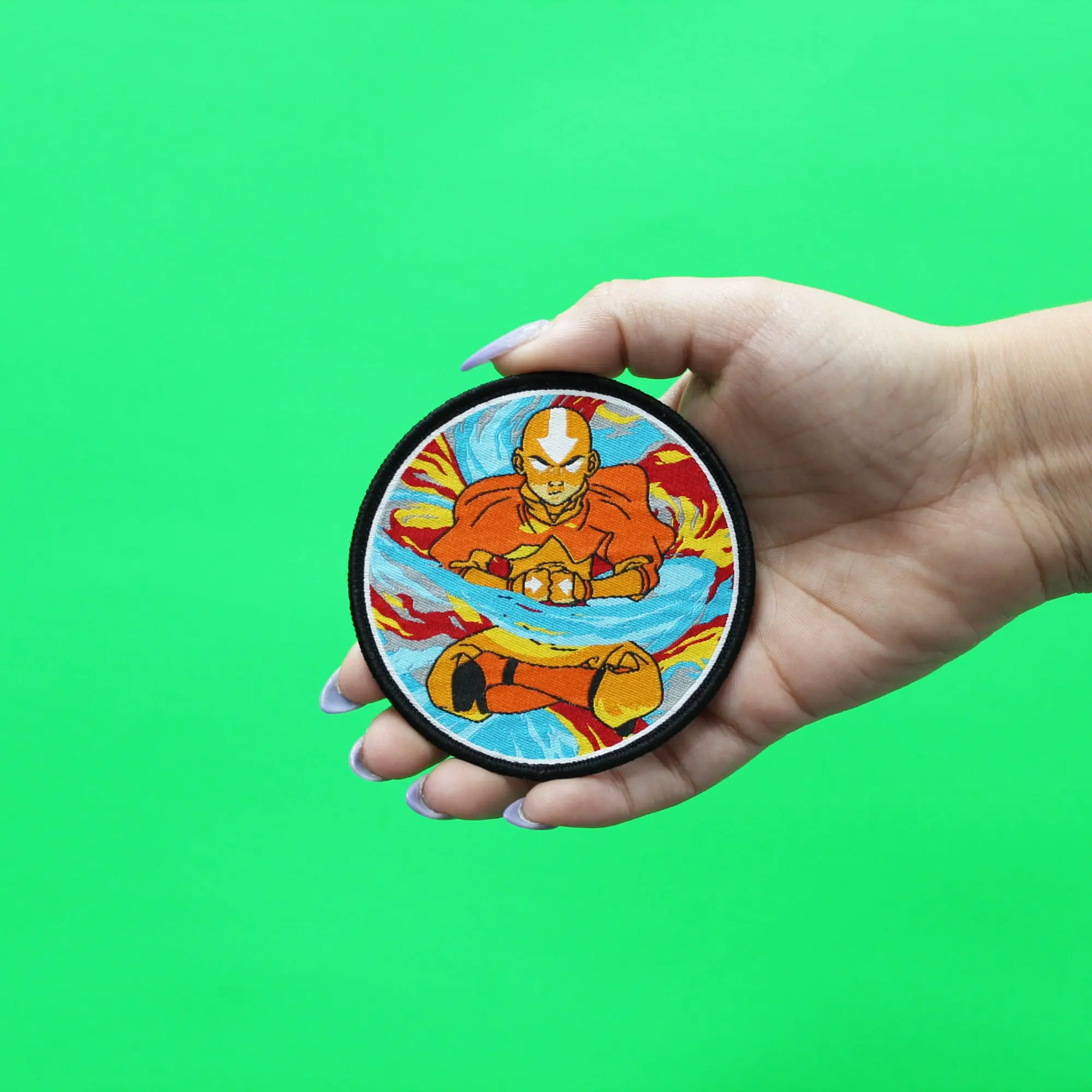 Official Avatar: The Last Airbender Patch Aang In the Avatar State Embroidered Iron On - Image 3