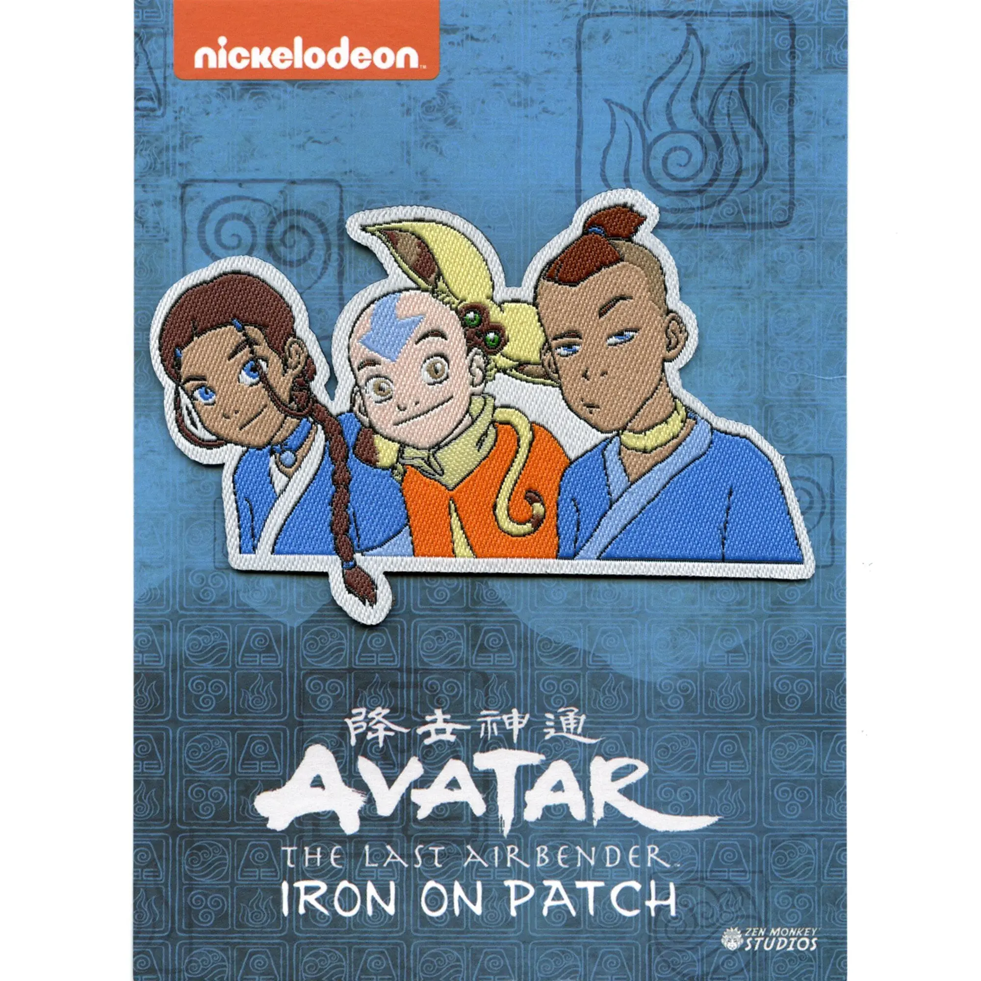 Official Avatar: The Last Airbender Patch Friend Group With Momo Embroidered Iron On - Image 2