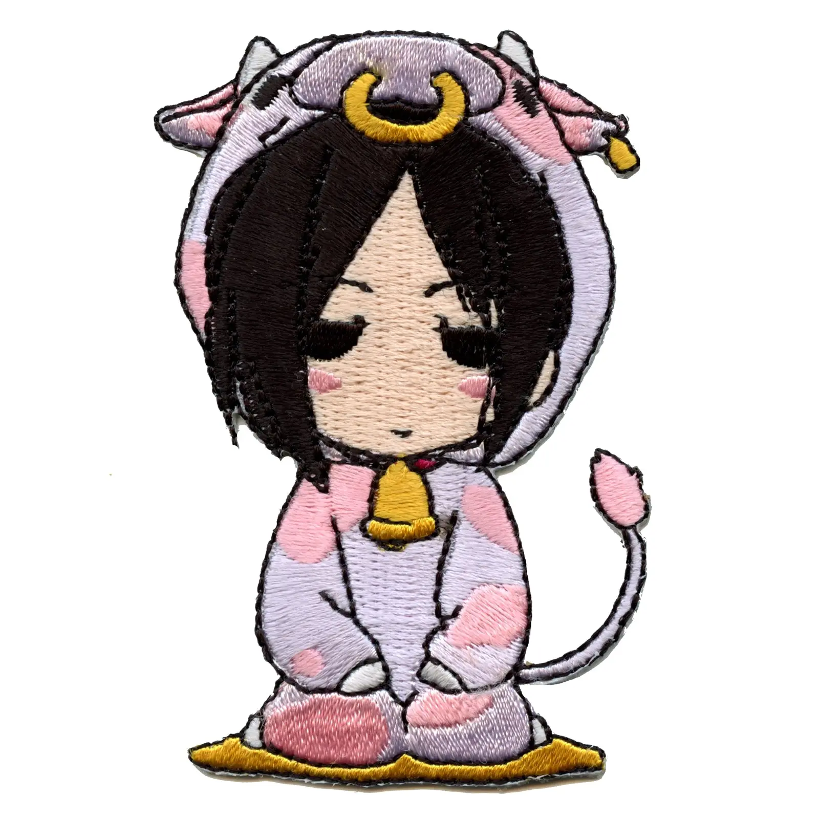 Official Black Butler Anime Sebastian In Cow Costume Embroidered Iron On Patch