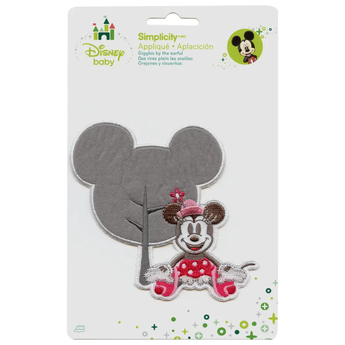 Disney Minnie Mouse With Head Shape Embroidered Applique Iron On Patch - Image 2