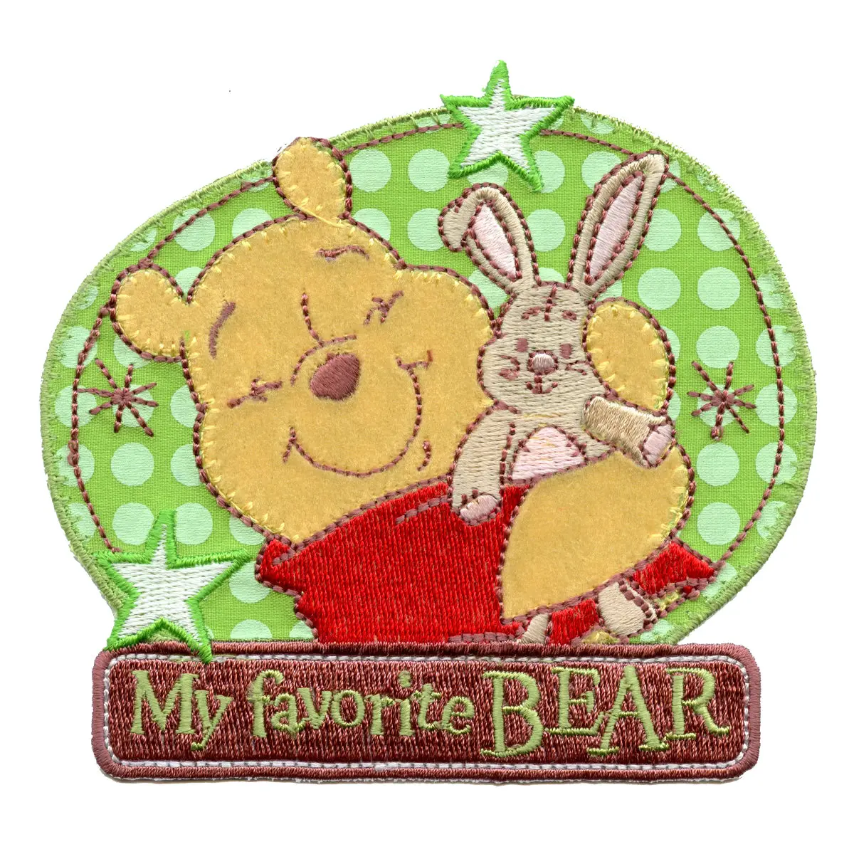Disney My Favorite Pooh Bear Embroidered Applique Iron On Patch