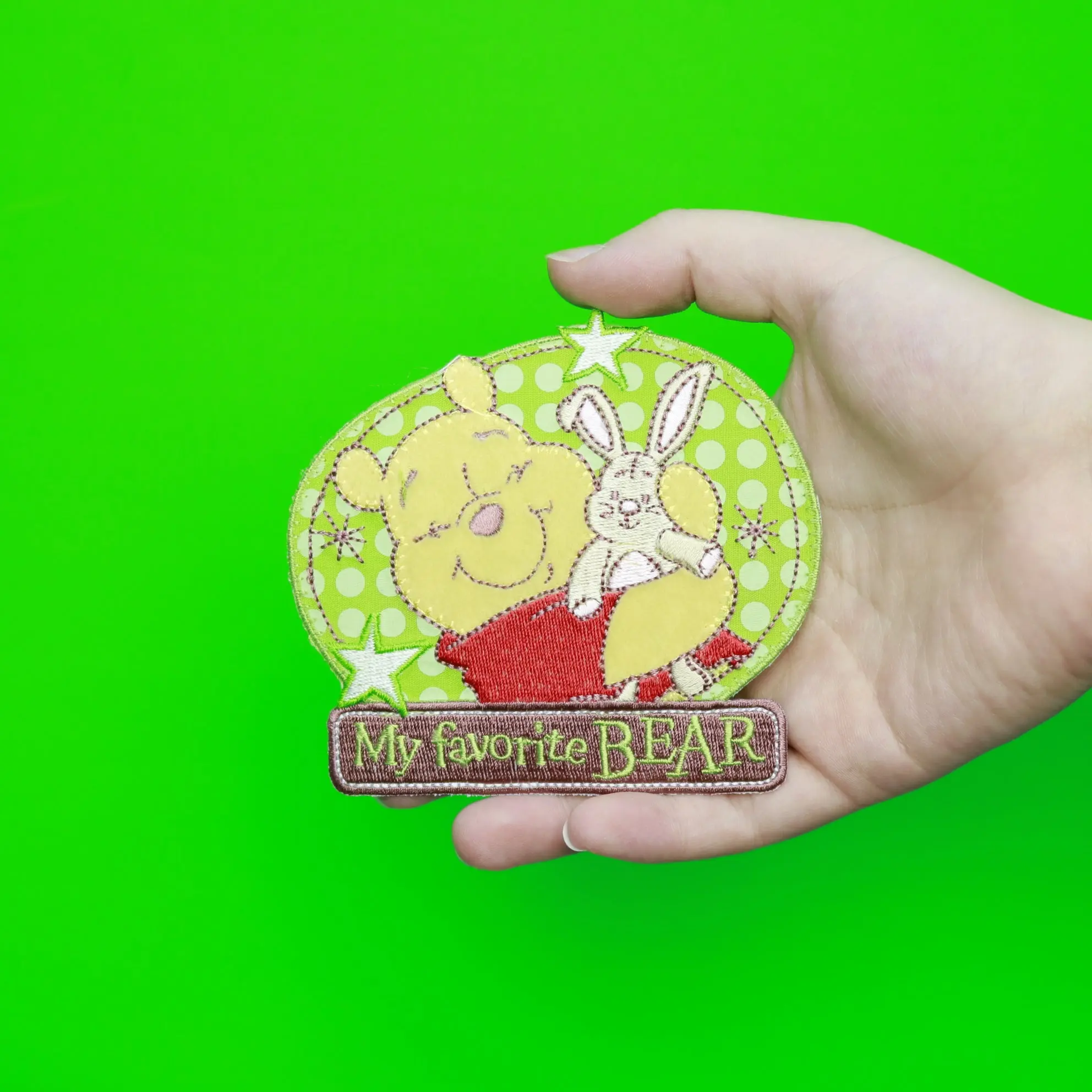 Disney My Favorite Pooh Bear Embroidered Applique Iron On Patch - Image 3