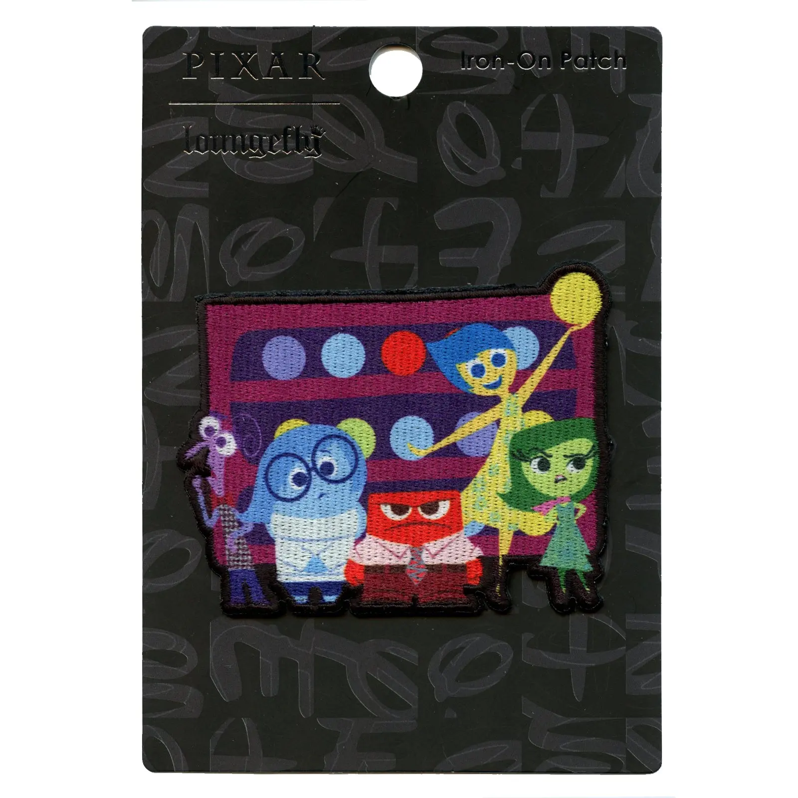 Official Disney's Inside Out Character Group Embroidered Iron On Applique Patch - Image 2