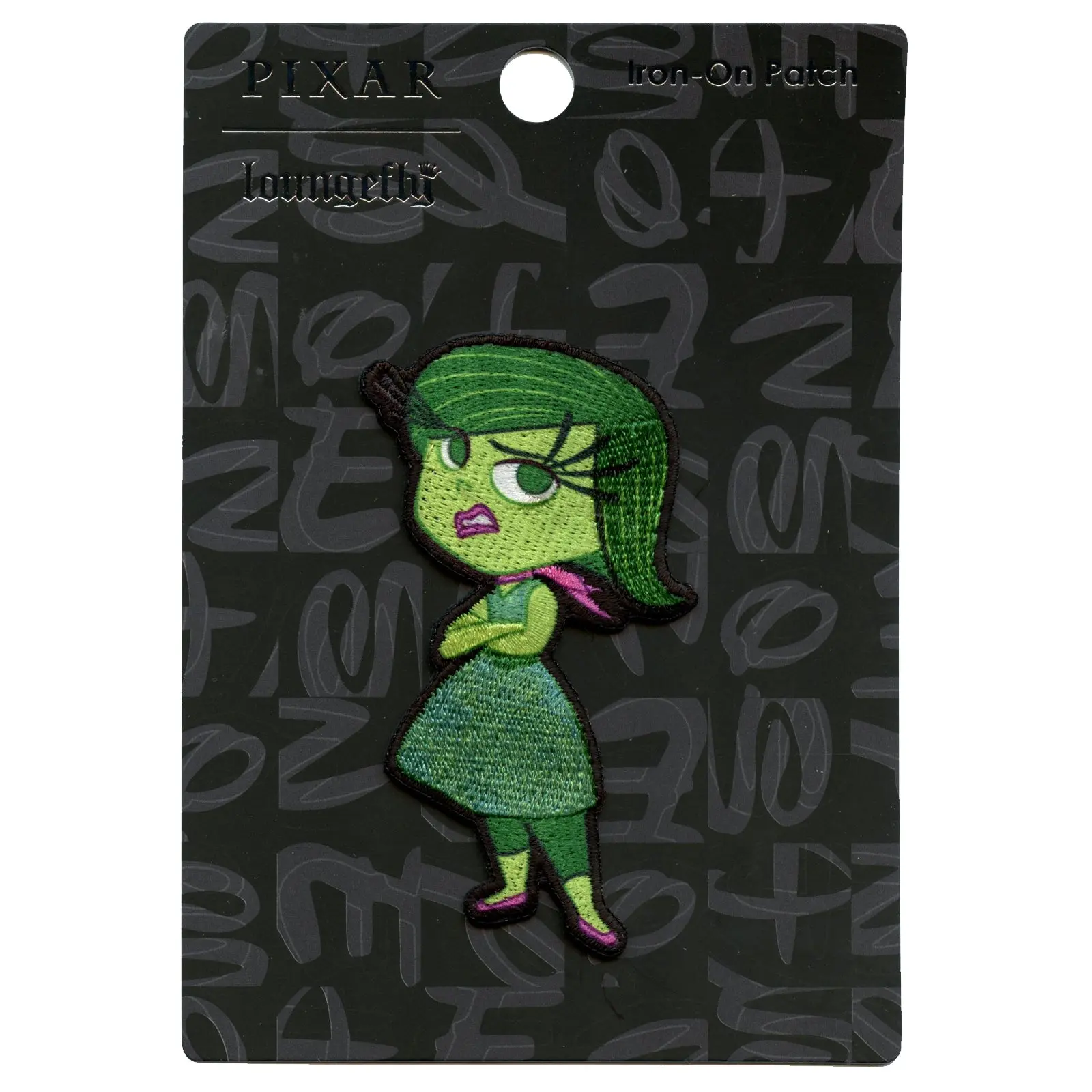 Official Disney's Inside Out Disgust Embroidered Iron On Applique Patch - Image 2