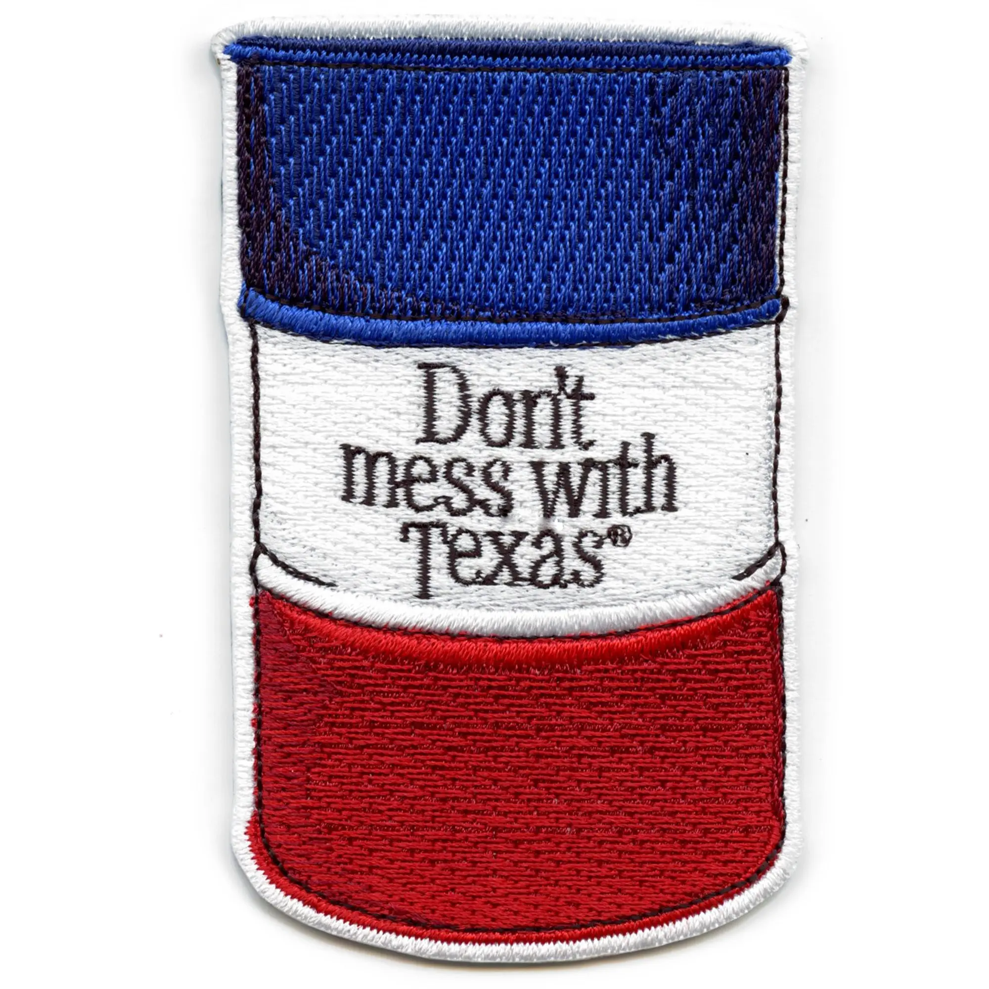 Official Don't Mess With Texas Patch Oil Barrel Embroidered Logo Iron On - Image 2