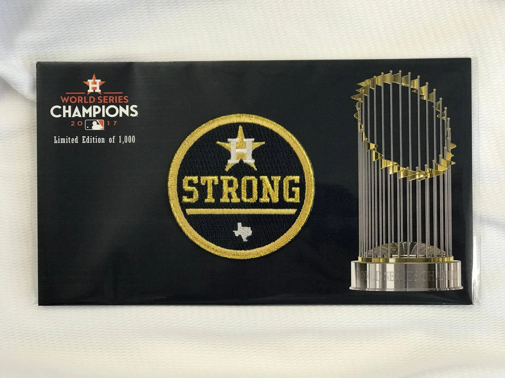 Official Houston Astros "Strong" Gold Rush Jersey Patch Limited Edition
