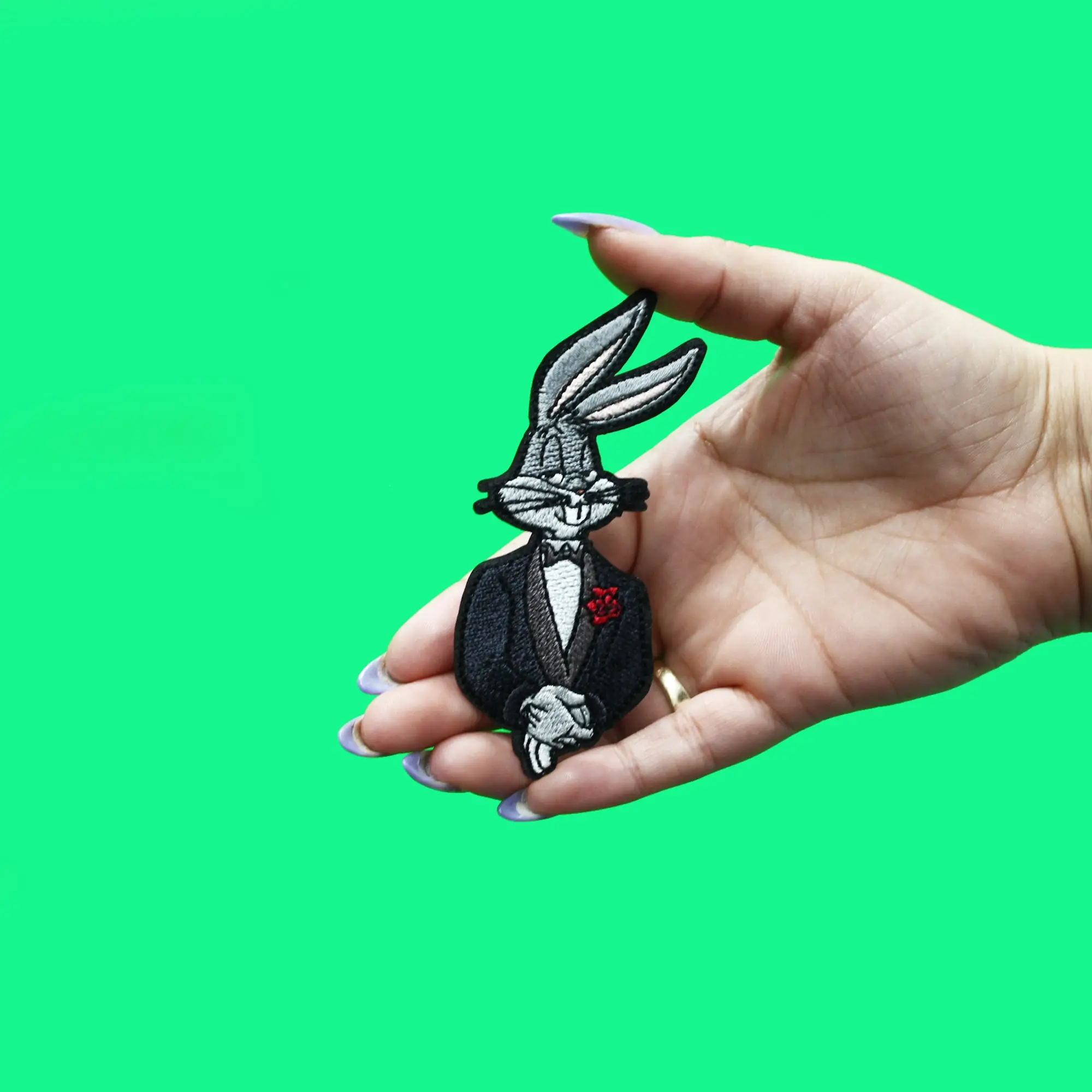 Official Looney Tunes Patch Bugs in Tux Embroidered Iron On - Image 2