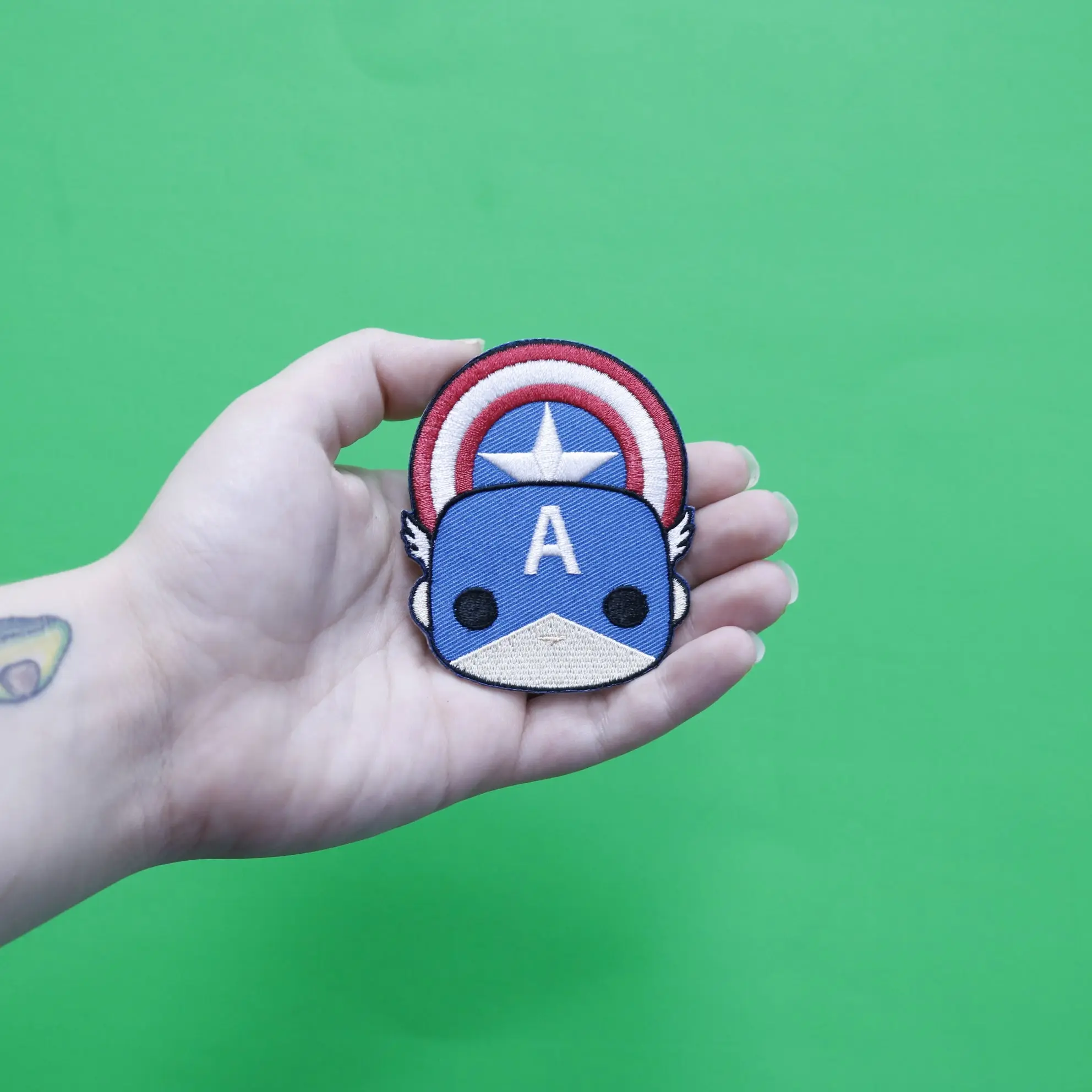 Official Marvel POP Captain America Embroidered Iron On Patch - Image 3