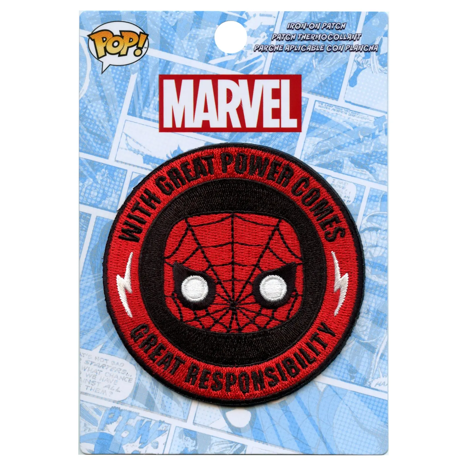 Official Marvel POP Spiderman Embroidered Iron On Patch - Image 2