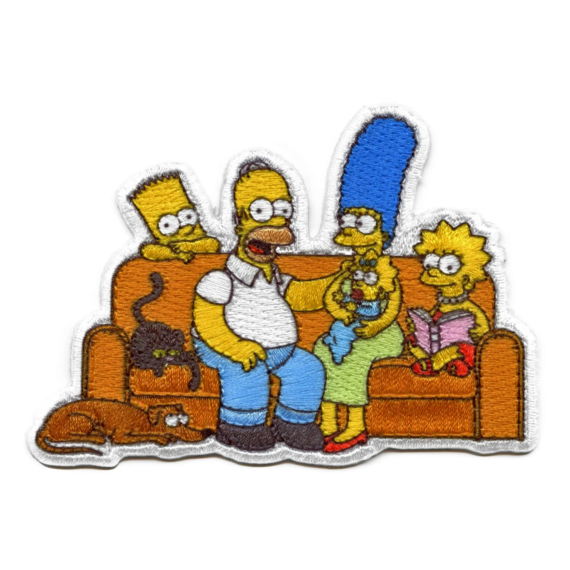 The Simpsons Family Portrait Patch Homer Bart Marge Lisa Embroidered Iron On - Image 2