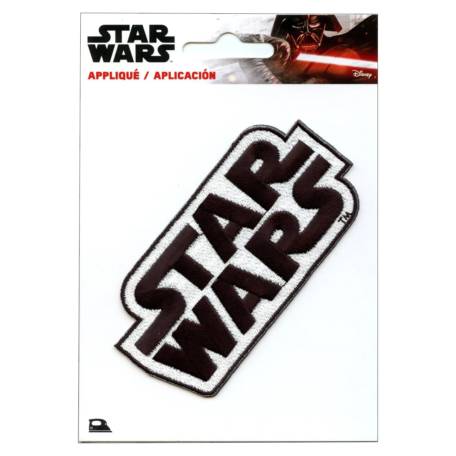 Official Star Wars Logo With Grey Background Embroidered Iron On Patch - Image 2