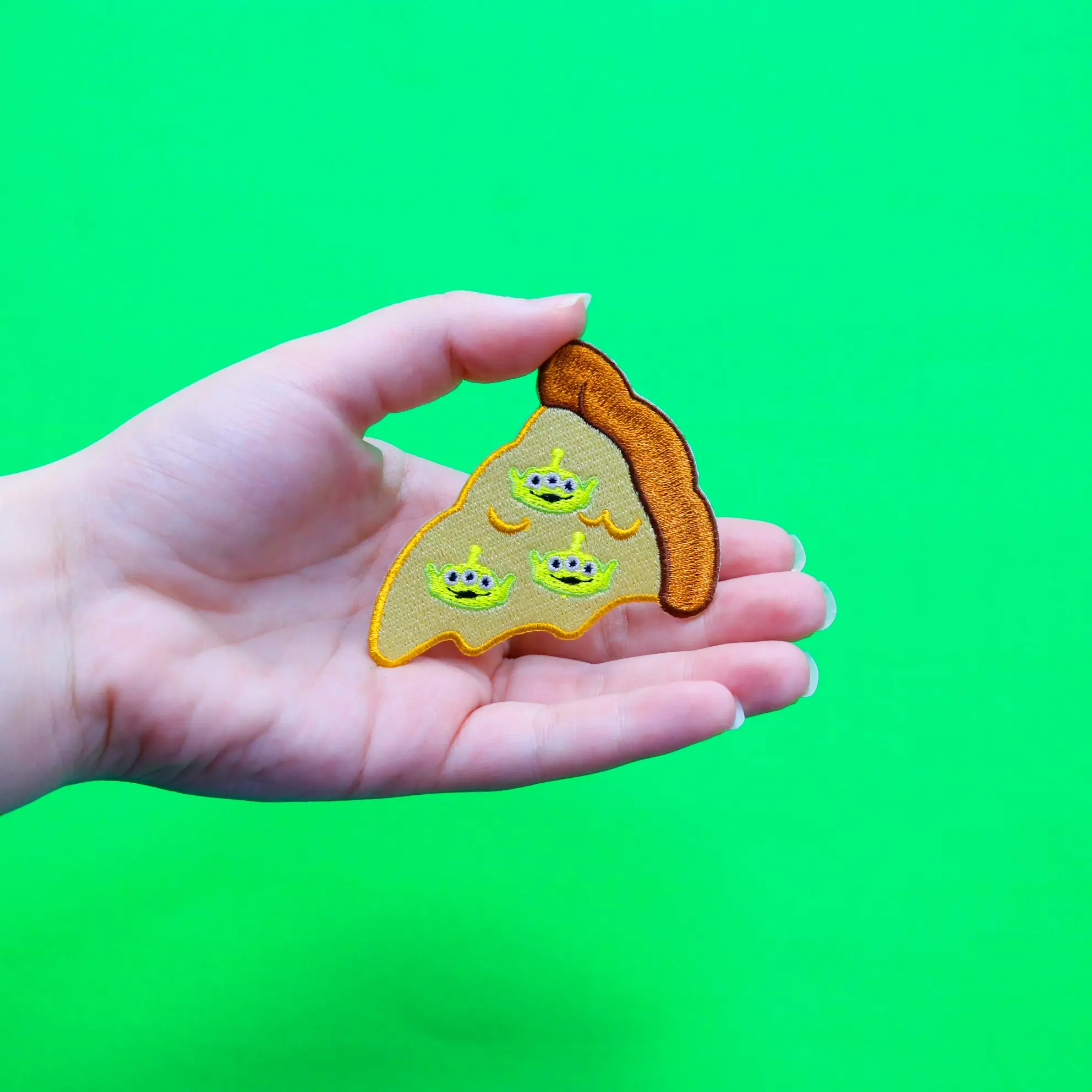 Official Toy Story: Pizza With Alien Toppings Embroidered Iron On Applique Patch - Image 3