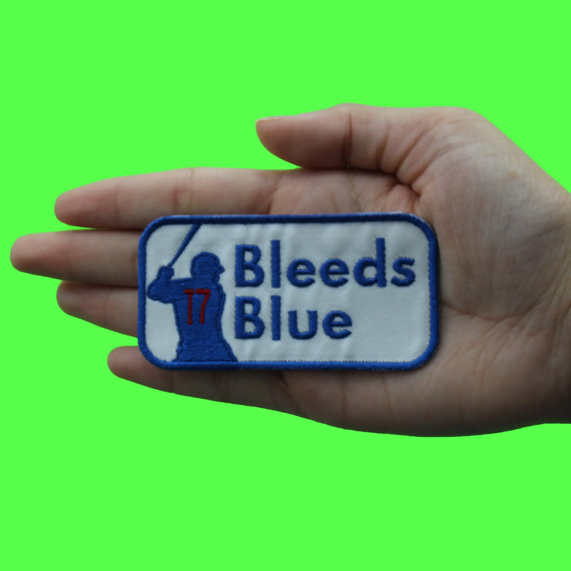 Ohtani Bleeds Blue Patch Los Angeles Japanese Baseball Embroidered Iron On - Image 2