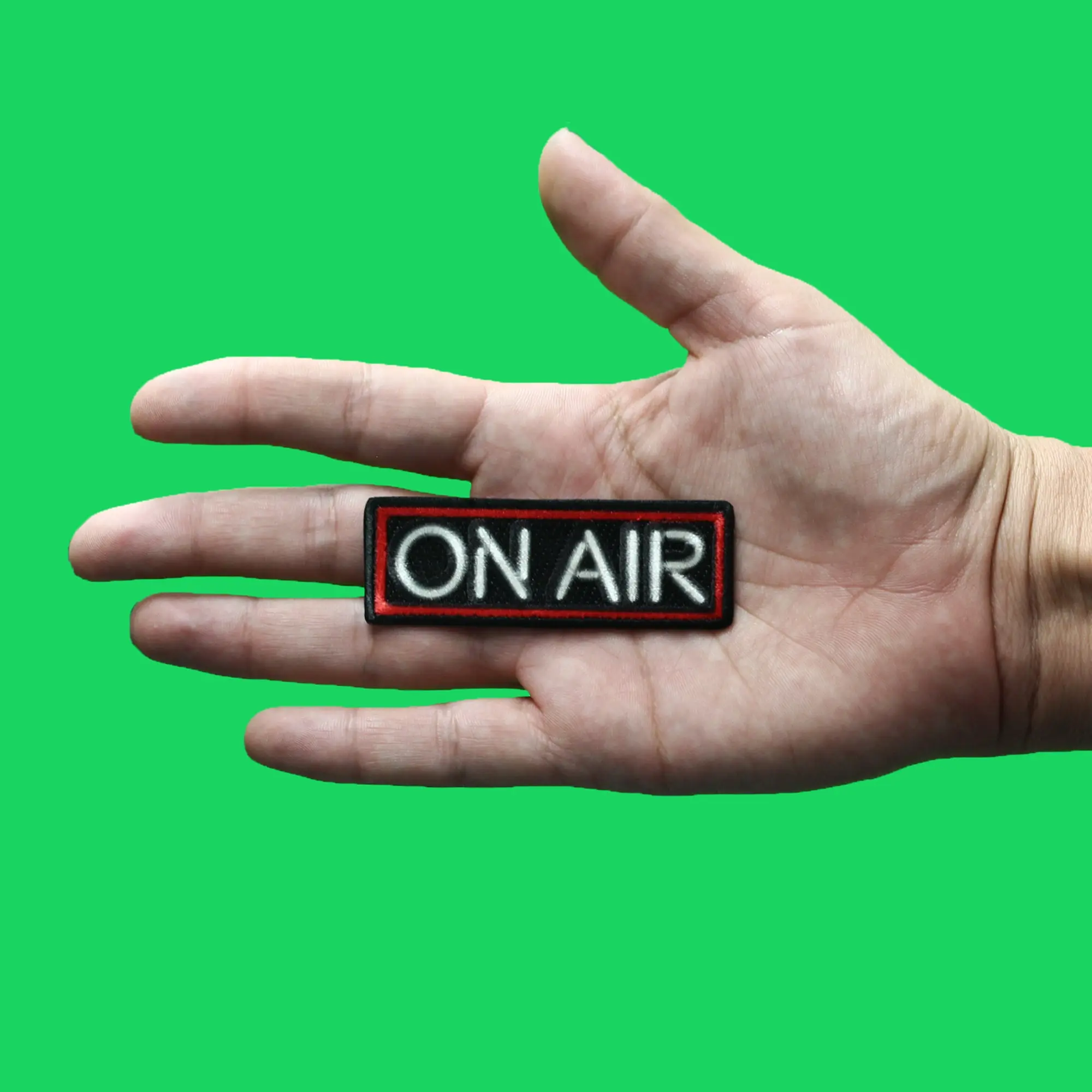 On Air Neon Sign Patch Live Radio Sublimated Embroidery Iron On - Image 2