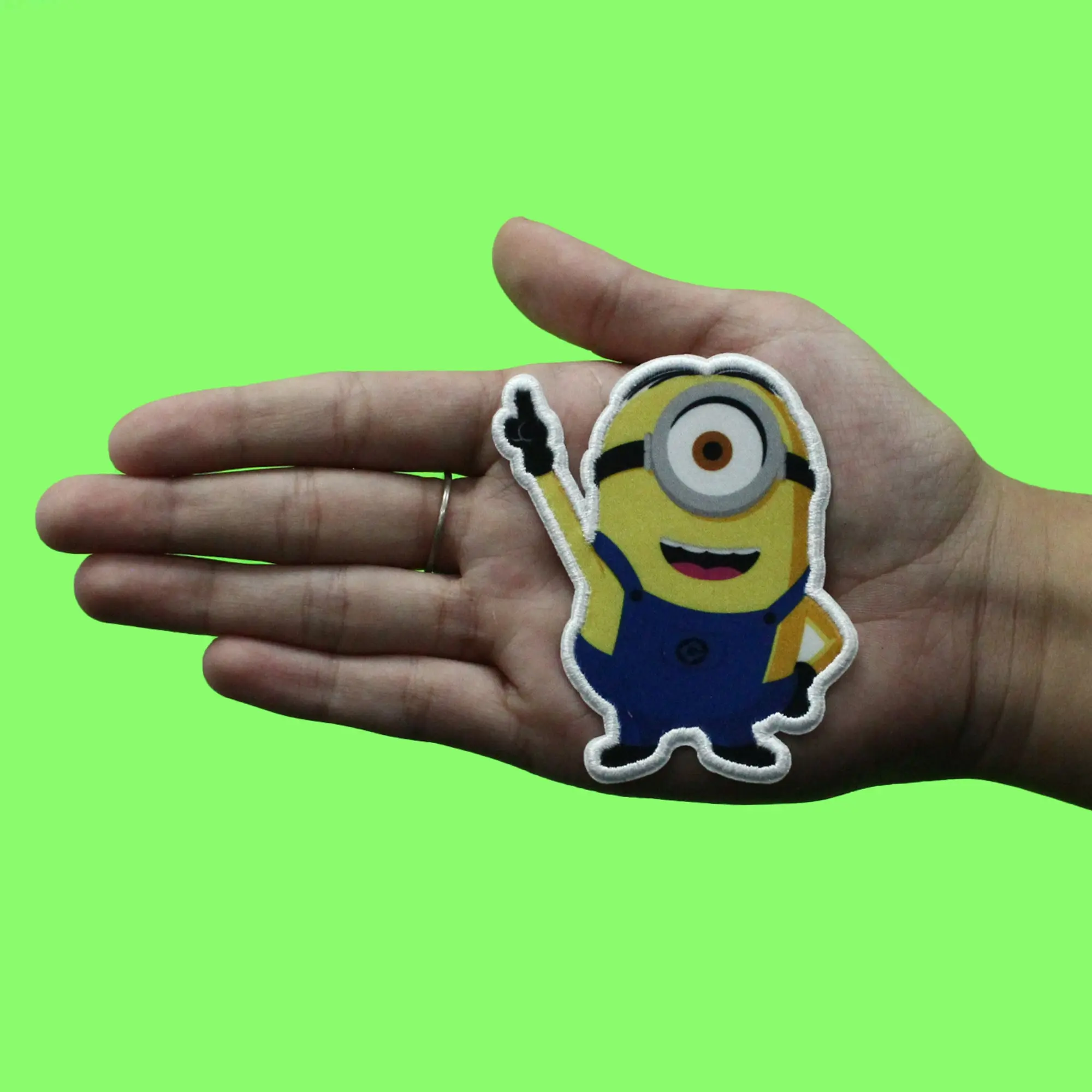 One Eye Minions Patch Stuart Despicable Me Embroidered Iron On - Image 2