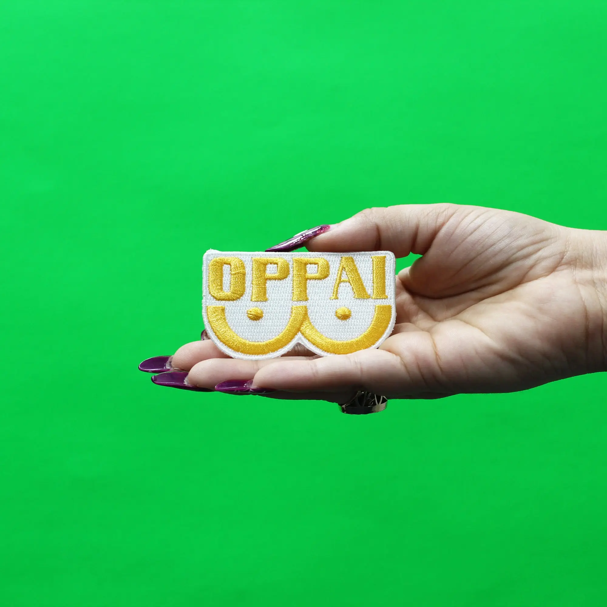 One Punch Man OPPAI Patch Brand Embroidered Iron On - Image 2