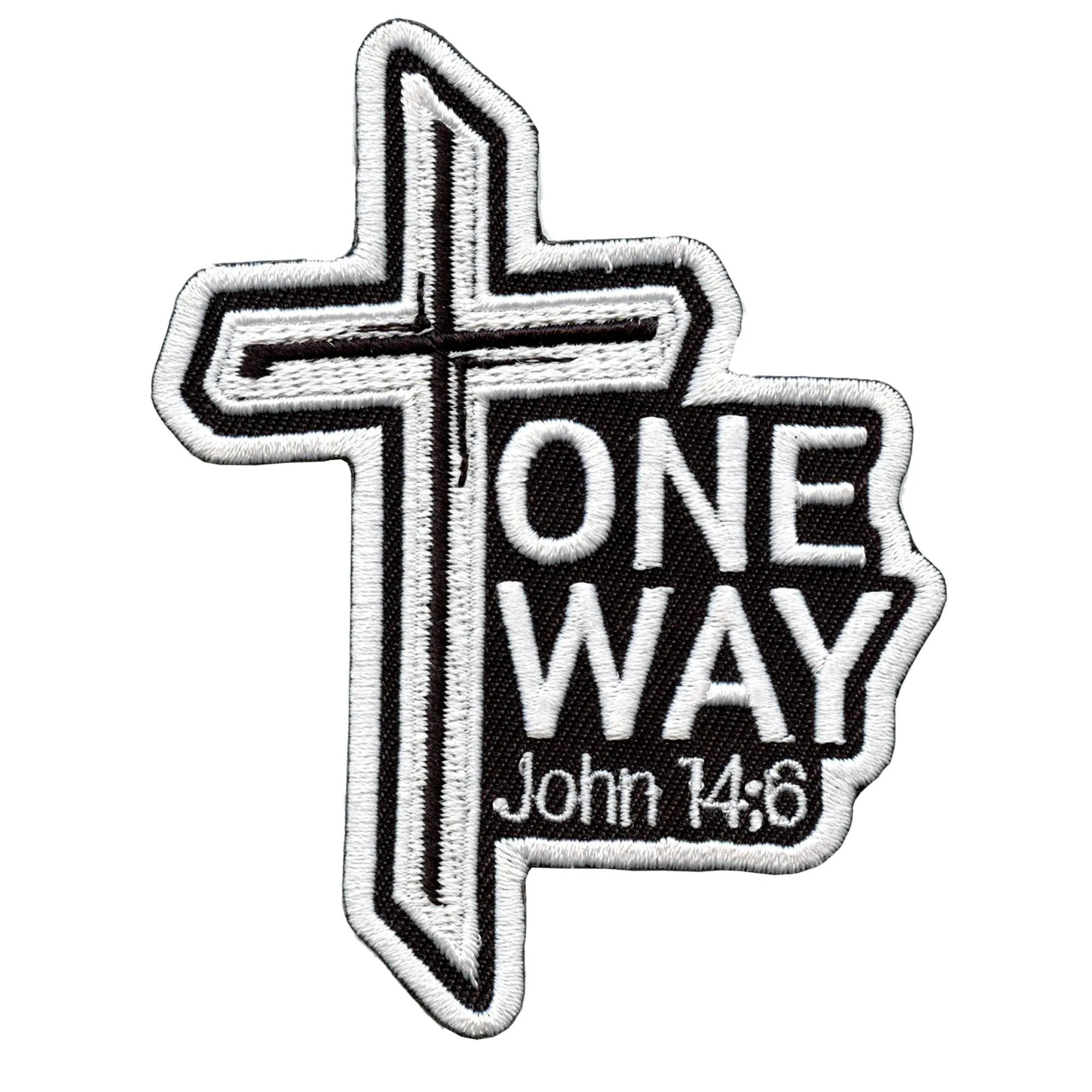 One Way John 14:6 Patch Bible Scripture Religious Embroidered Iron On