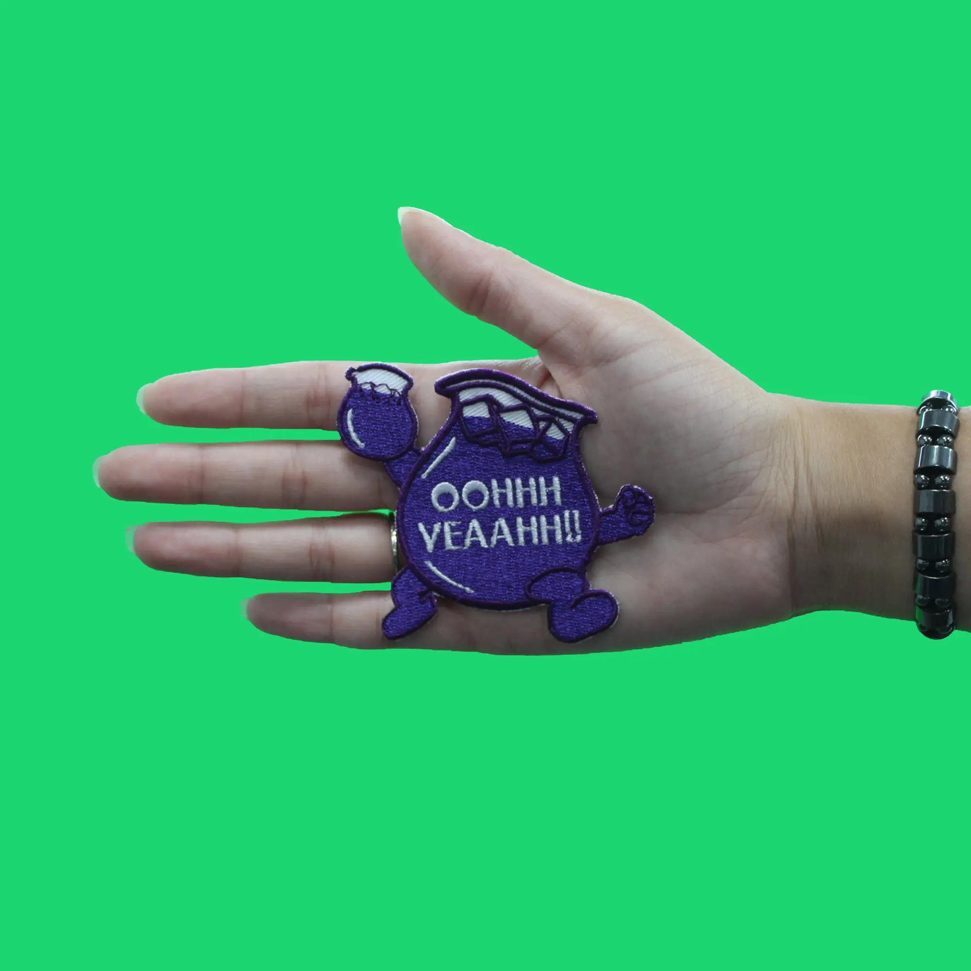 OOHHH YEAAHH Kool Drink Patch Purple Juice Refreshing Embroidered Iron On - Image 2