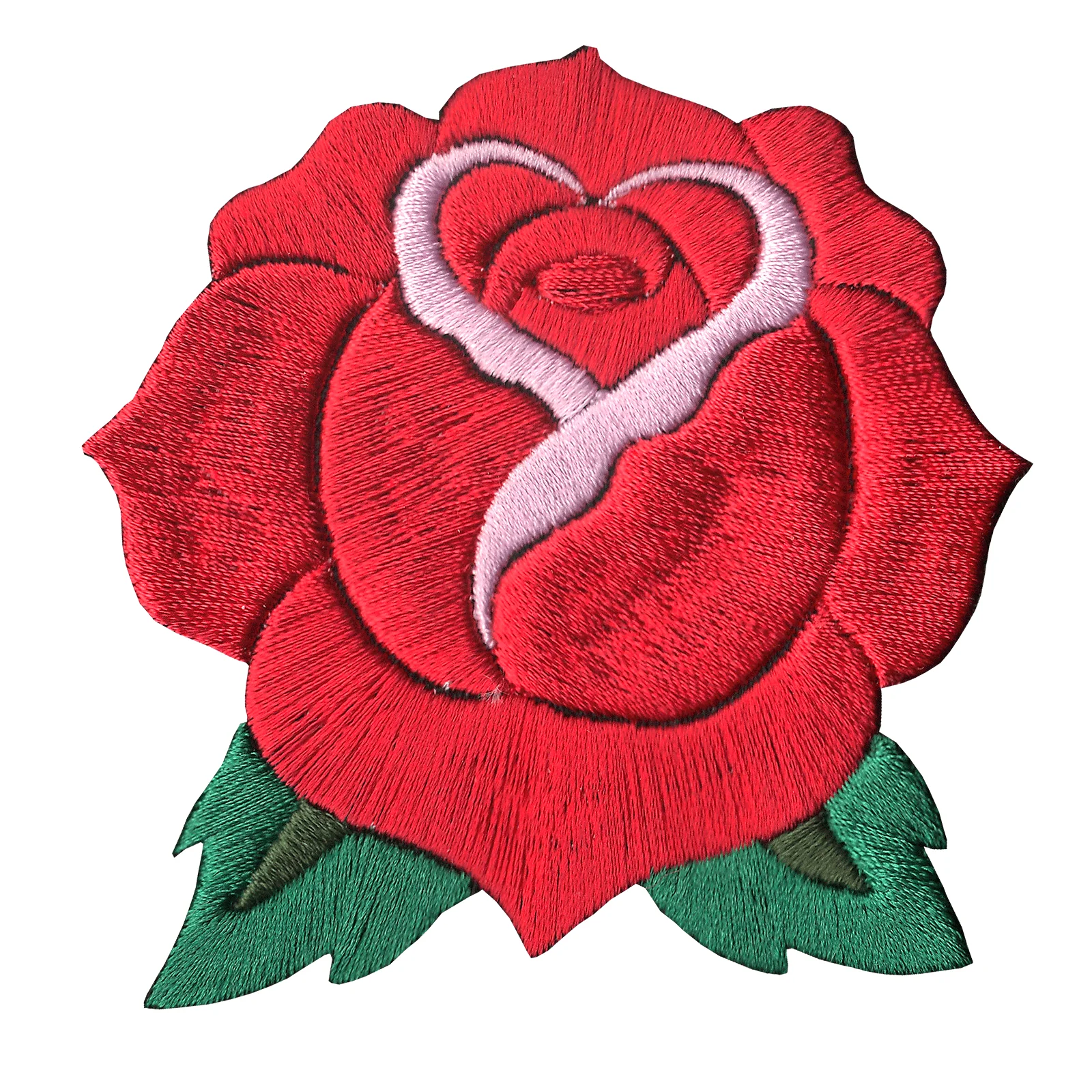 Opened Rose Embroidered Patch