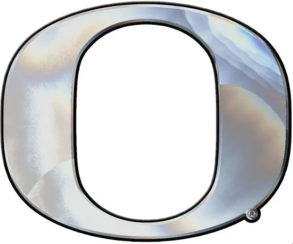 Oregon Ducks Solid Metal Chrome Emblem