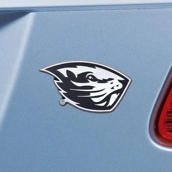 Oregon State Beavers Solid Color Metal Auto Chrome Emblem - Image 2