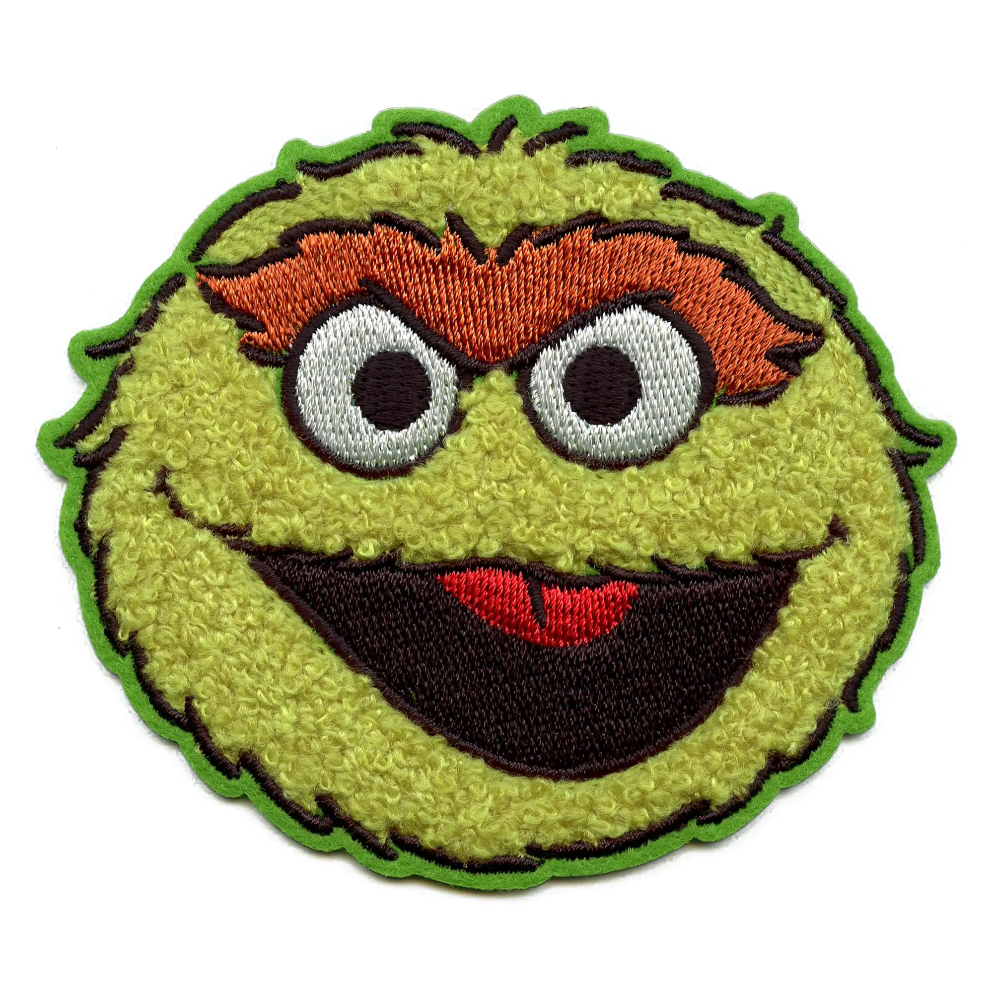 Oscar The Grouch Patch 123 Sesame Street Chenille Embroidered Iron-On - Image 2