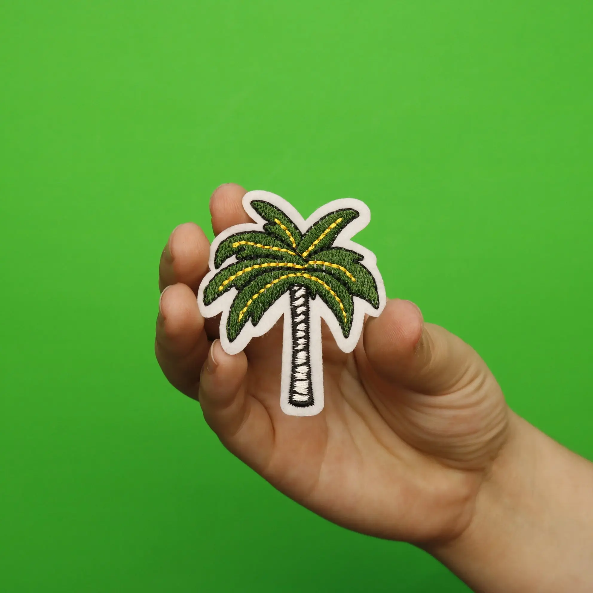 Palm Tree Embroidered Applique Iron On Patch - Image 2