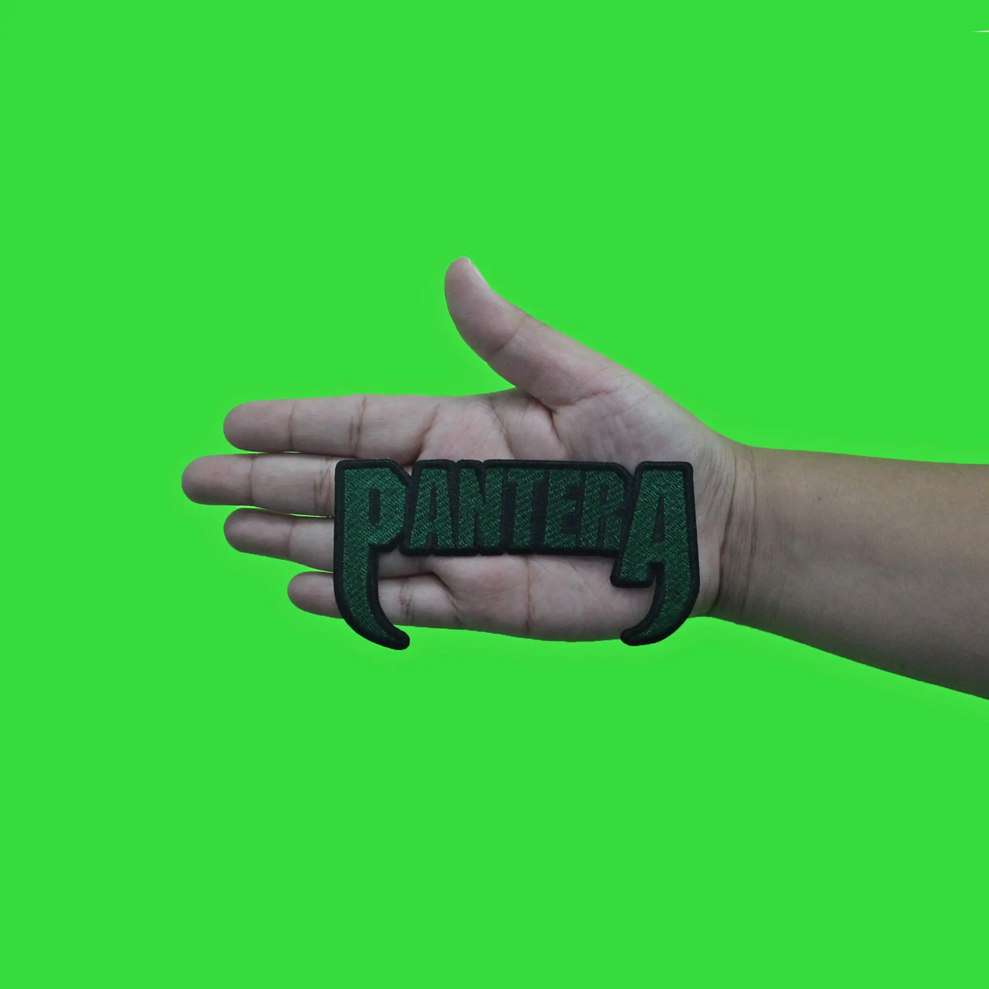 Pantera Green Fangs Patch Dallas Rock Band Embroidered Iron On - Image 2