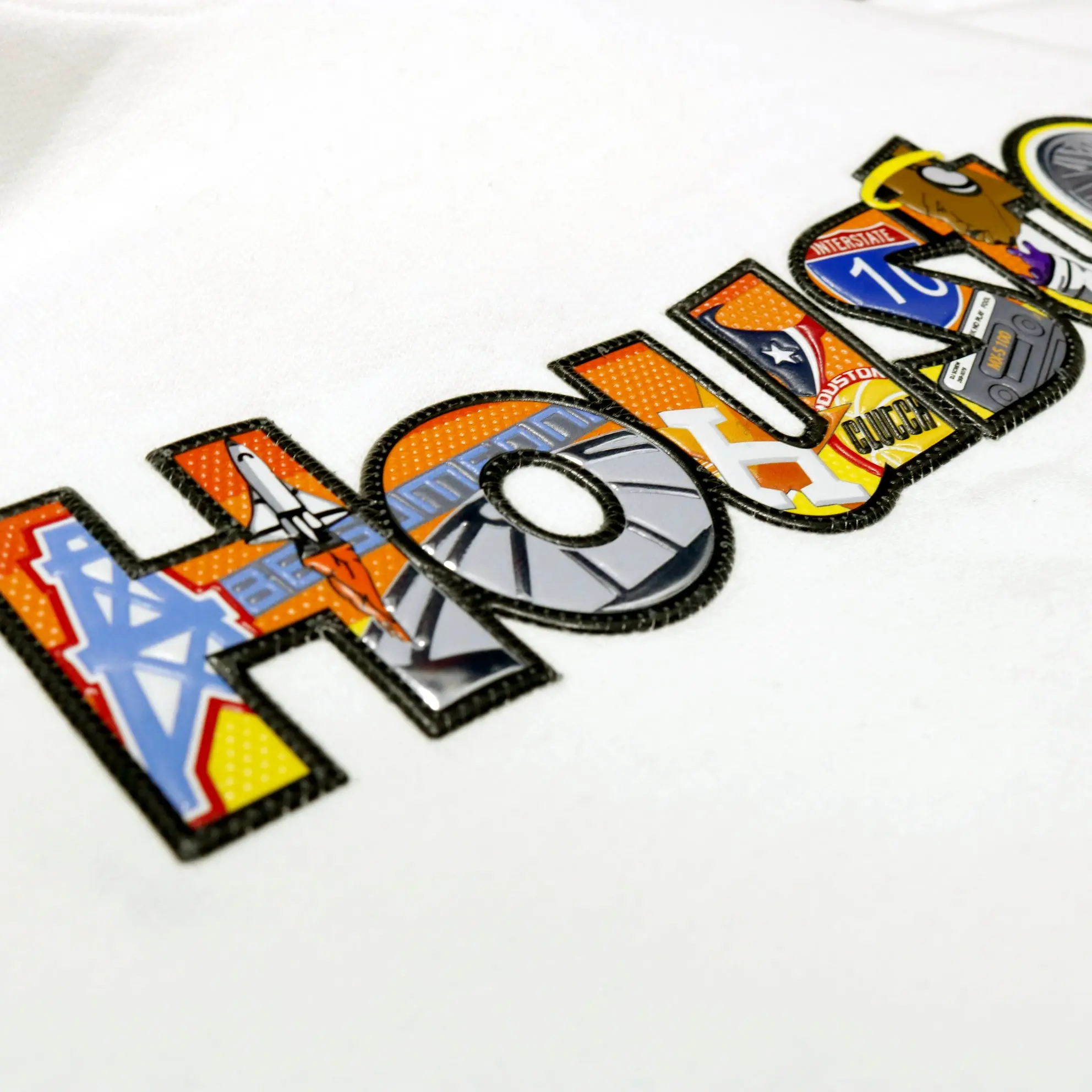 Patch Collection's Houston Texas Iconic Collage Unisex Hoodie - Image 4