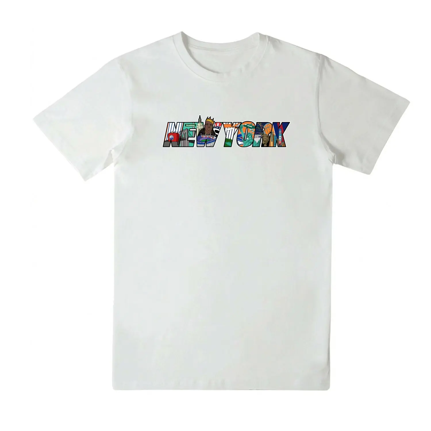 New York Collage Iconic Themed Unisex Crewneck T-Shirt - Image 2