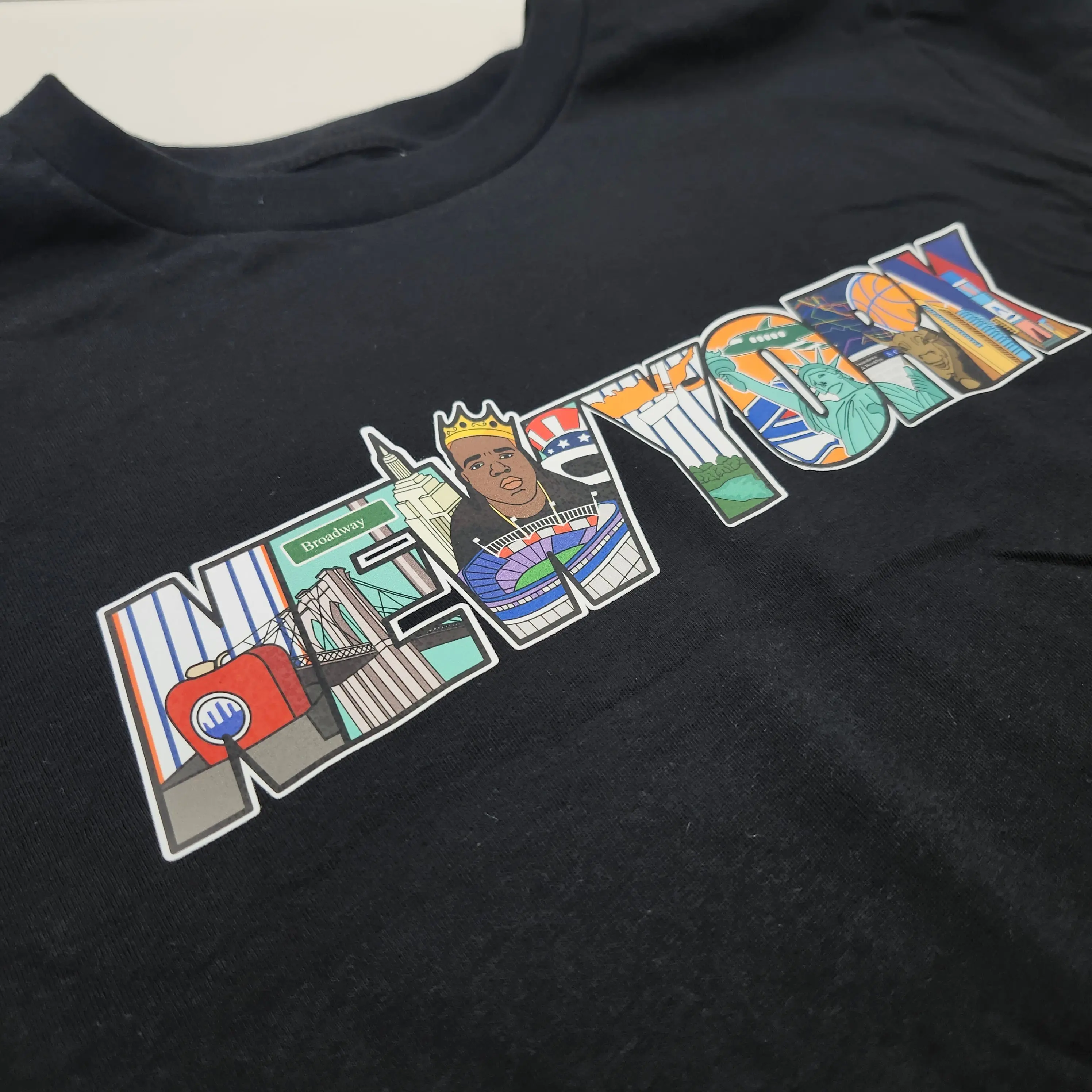 New York Collage Iconic Themed Unisex Crewneck T-Shirt - Image 3