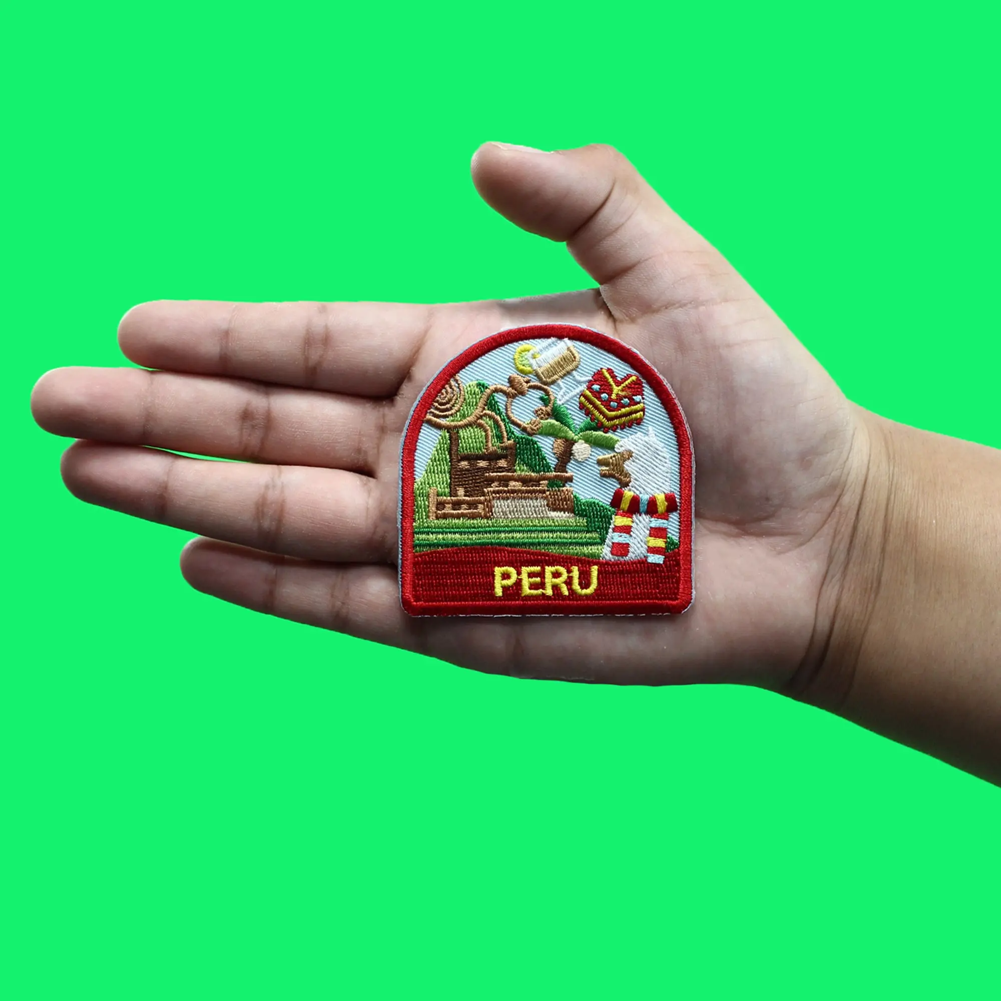 Peru World Showcase Travel Patch Souvenir Oriental Vacation Embroidered Iron On - Image 2