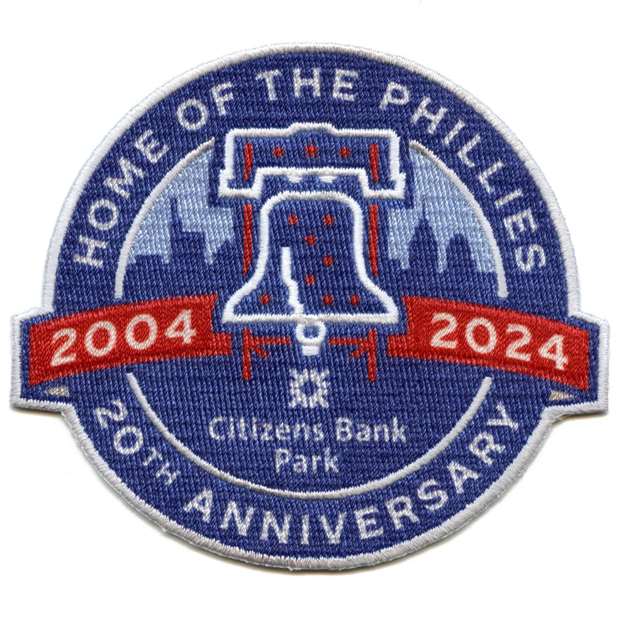 Philadelphia Phillies 20th Anniversary Citizens Bank Park Logo Jersey Patch 2024 - Image 2