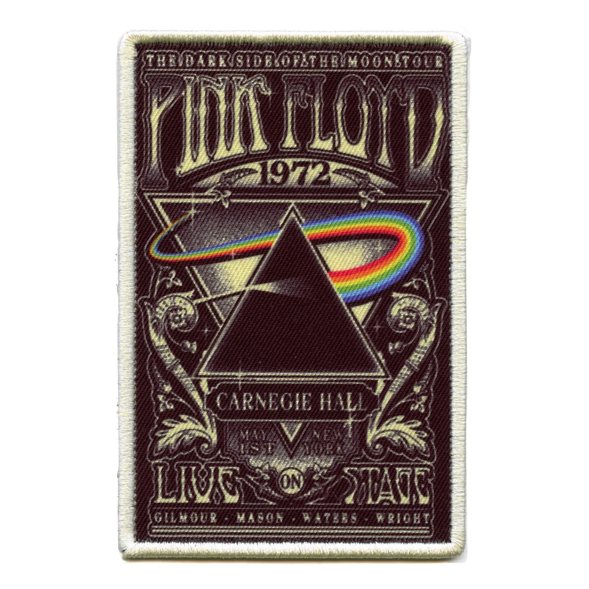Pink Floyd Carnegie Hall Poster Patch Album Art Psychedelia Sublimated Iron On