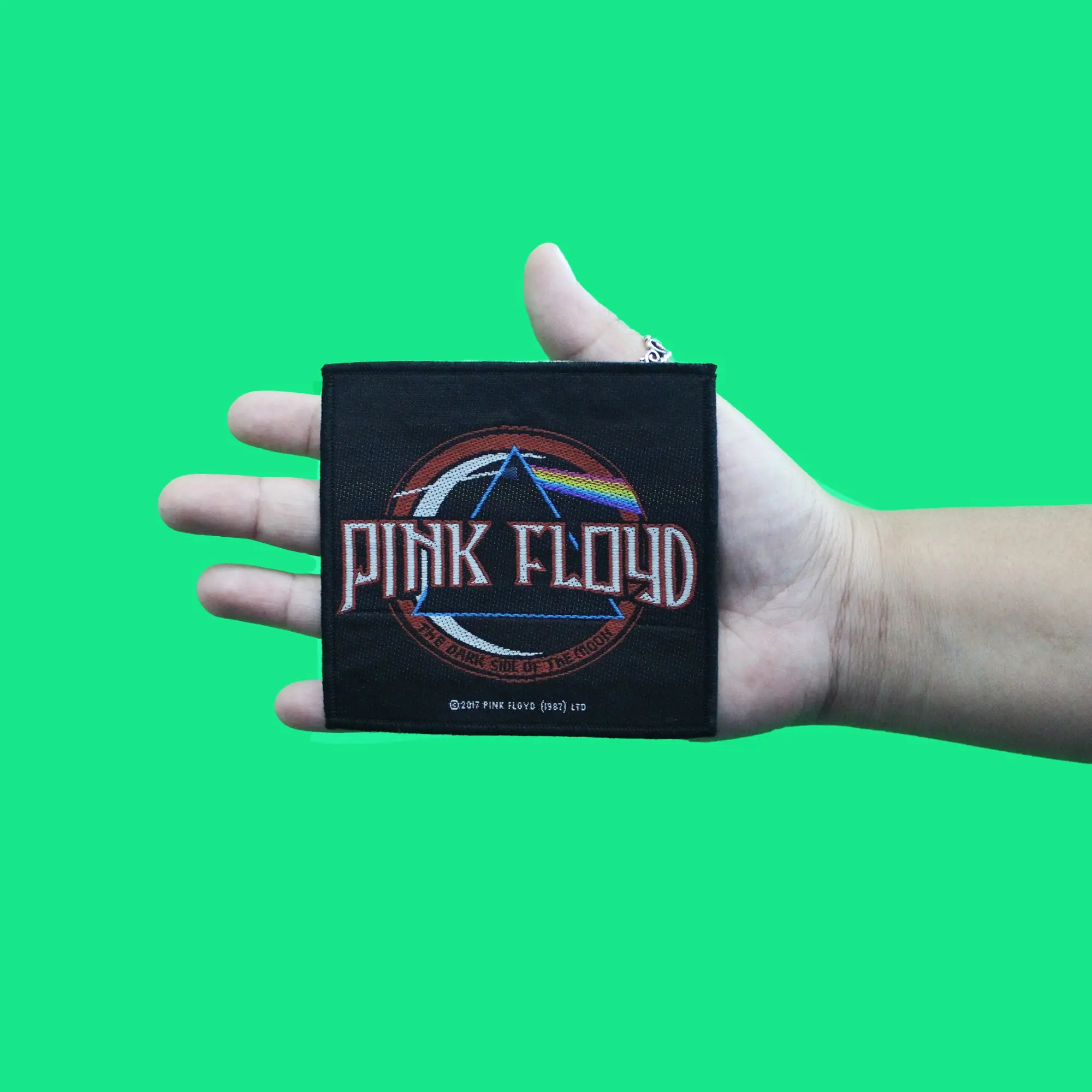 Pink Floyd Distressed Patch DSOTM Rock Psychedelic Woven Sew On - Image 2