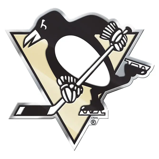 Pittsburgh Penguins NHL Colored Aluminum Car Auto Emblem