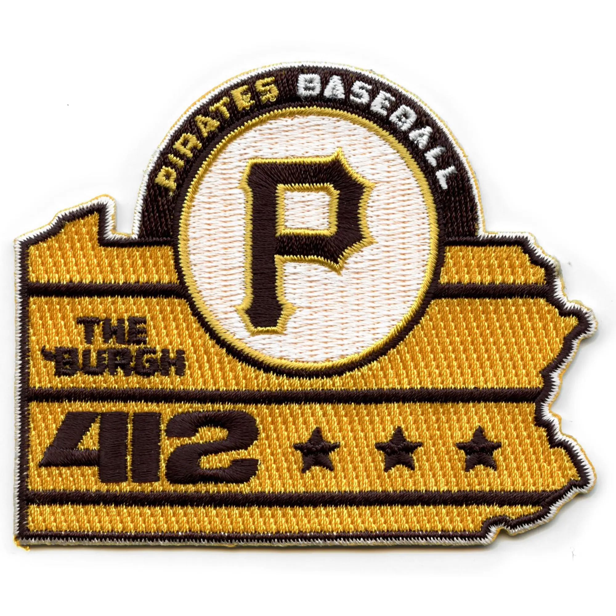 Pittsburgh Pirates 412 'The Burgh' Patch Pennsylvania State Embroidered Major League Baseball - Image 2