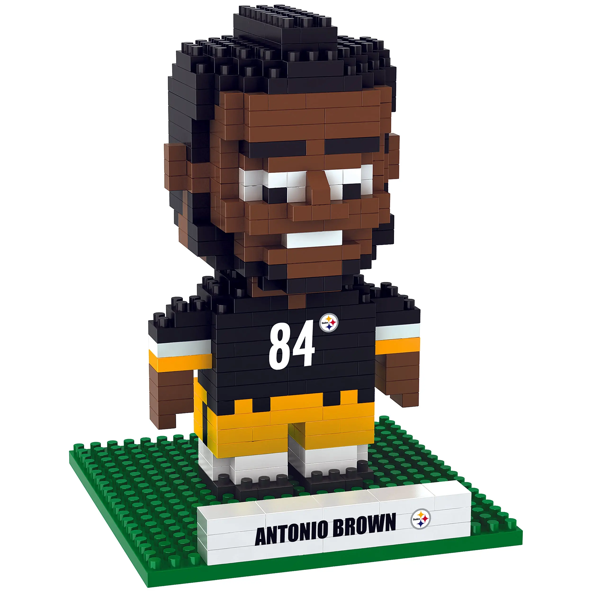 Pittsburgh Steelers Antonio Brown #84 BRXLZ Team Logo Puzzle Set