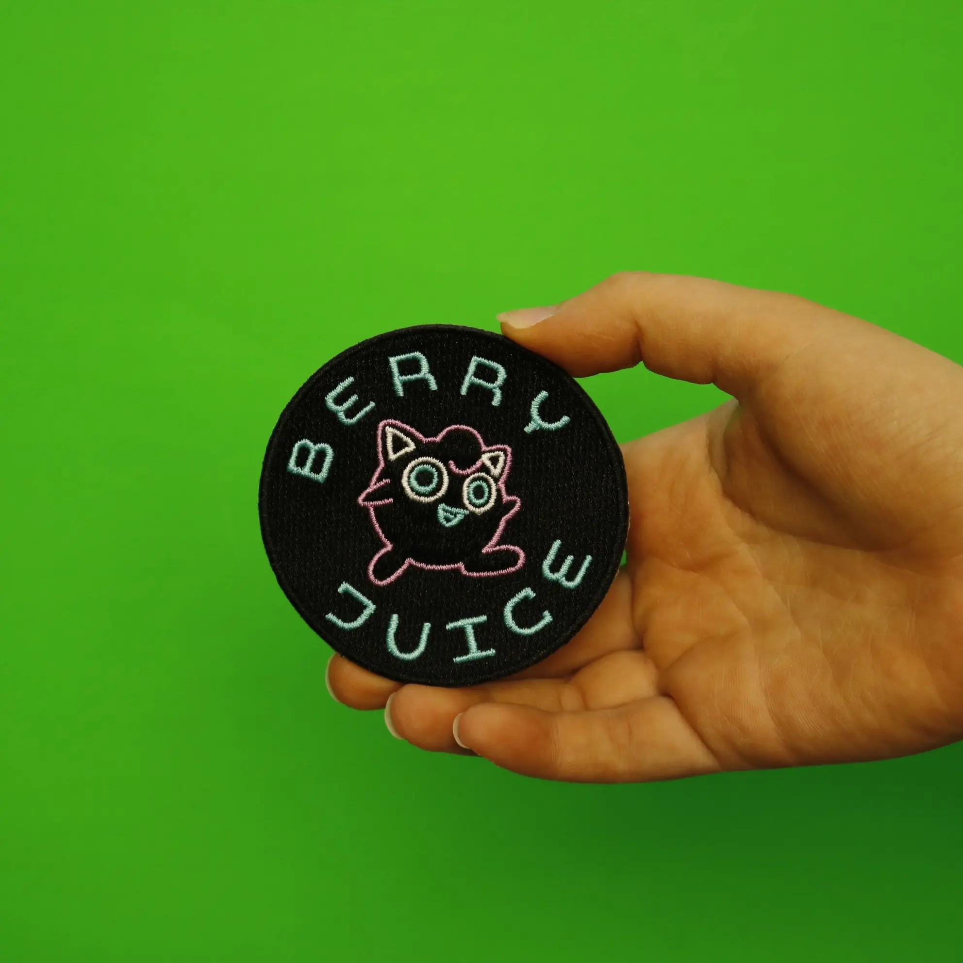 Pokemon Movie Jigglypuff Berry Juice Embroidered Iron On Patch - Image 2