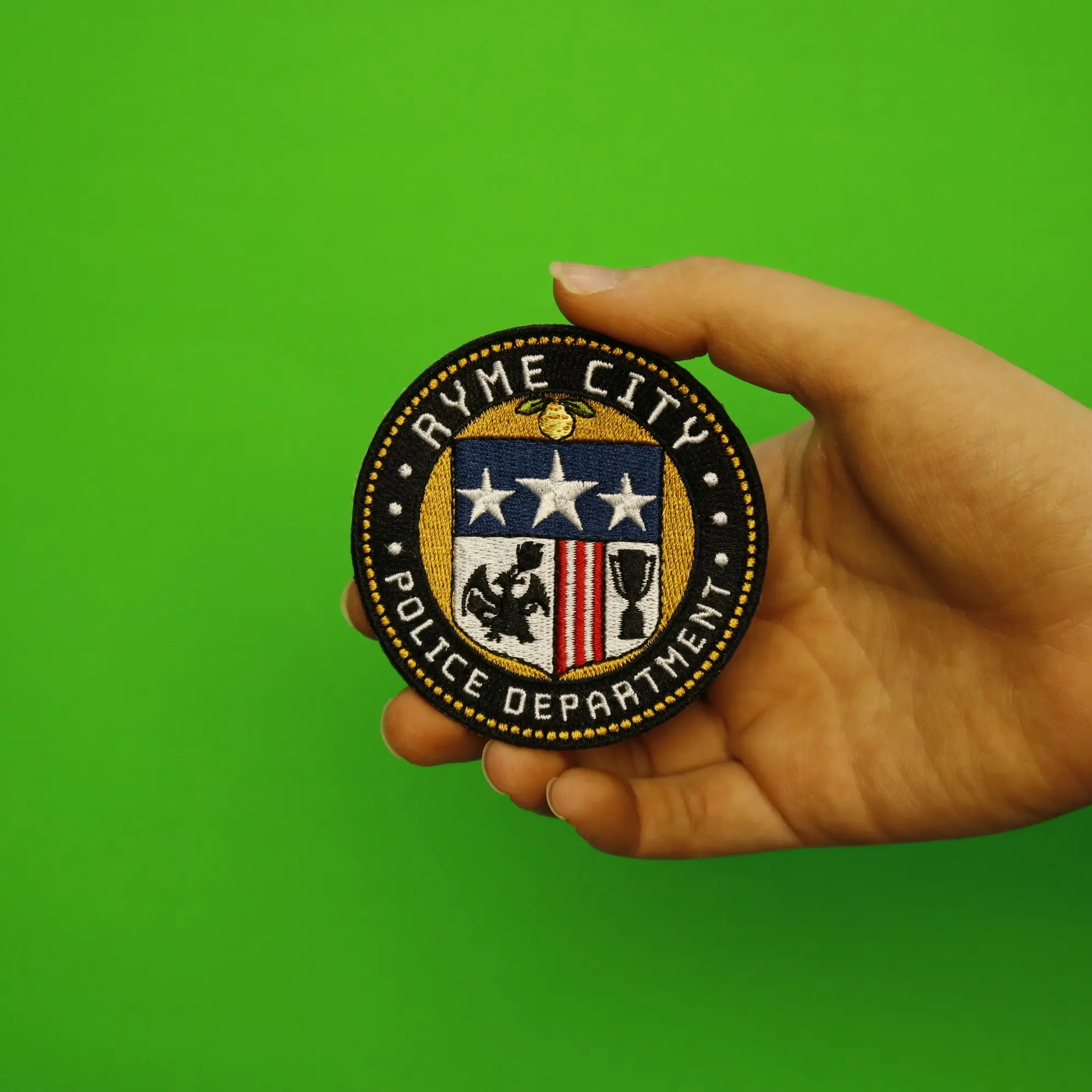 Pokemon Movie Ryme City Police Department Logo Embroidered Iron On Patch - Image 2