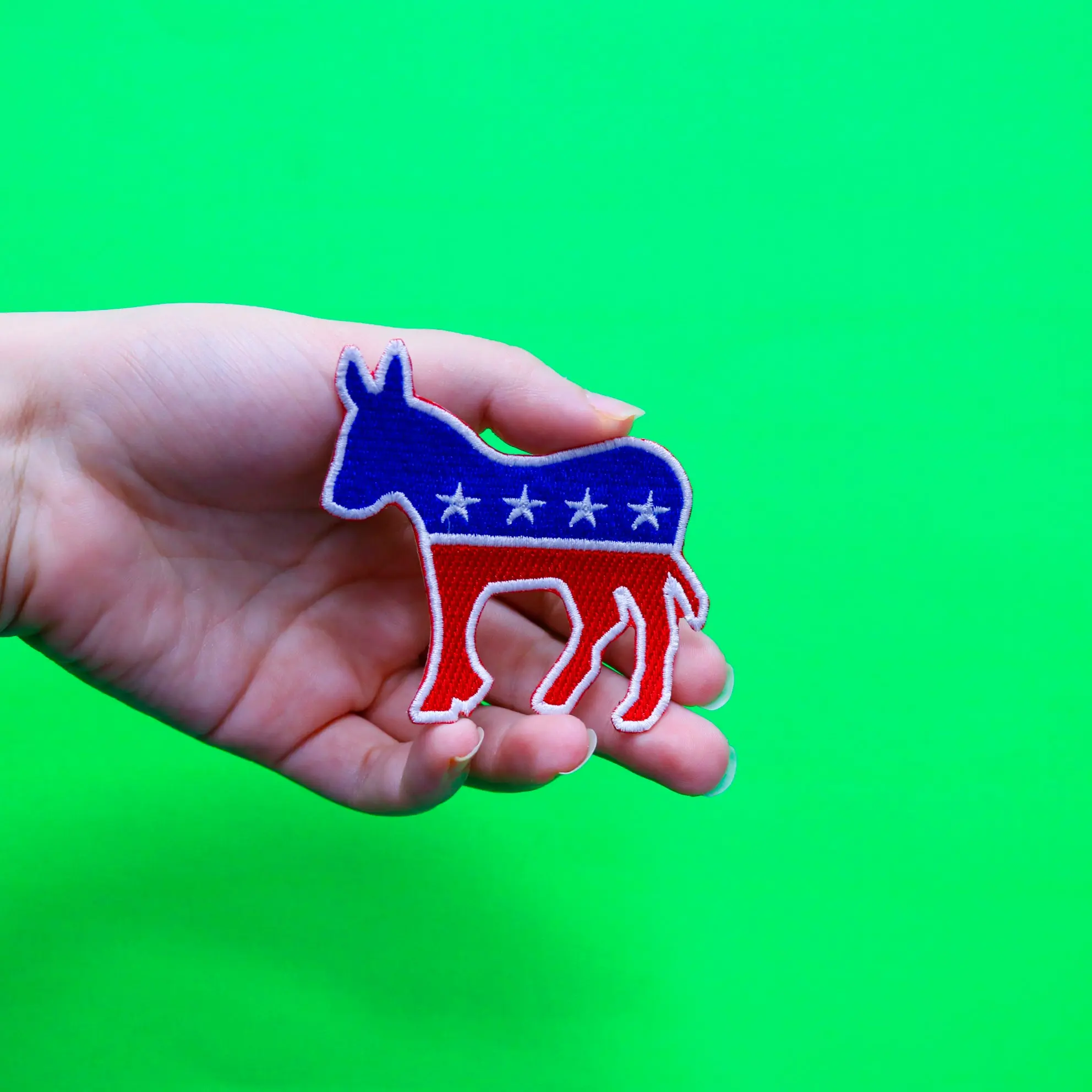 Political Democratic Donkey Embroidered Iron On Patch - Image 3