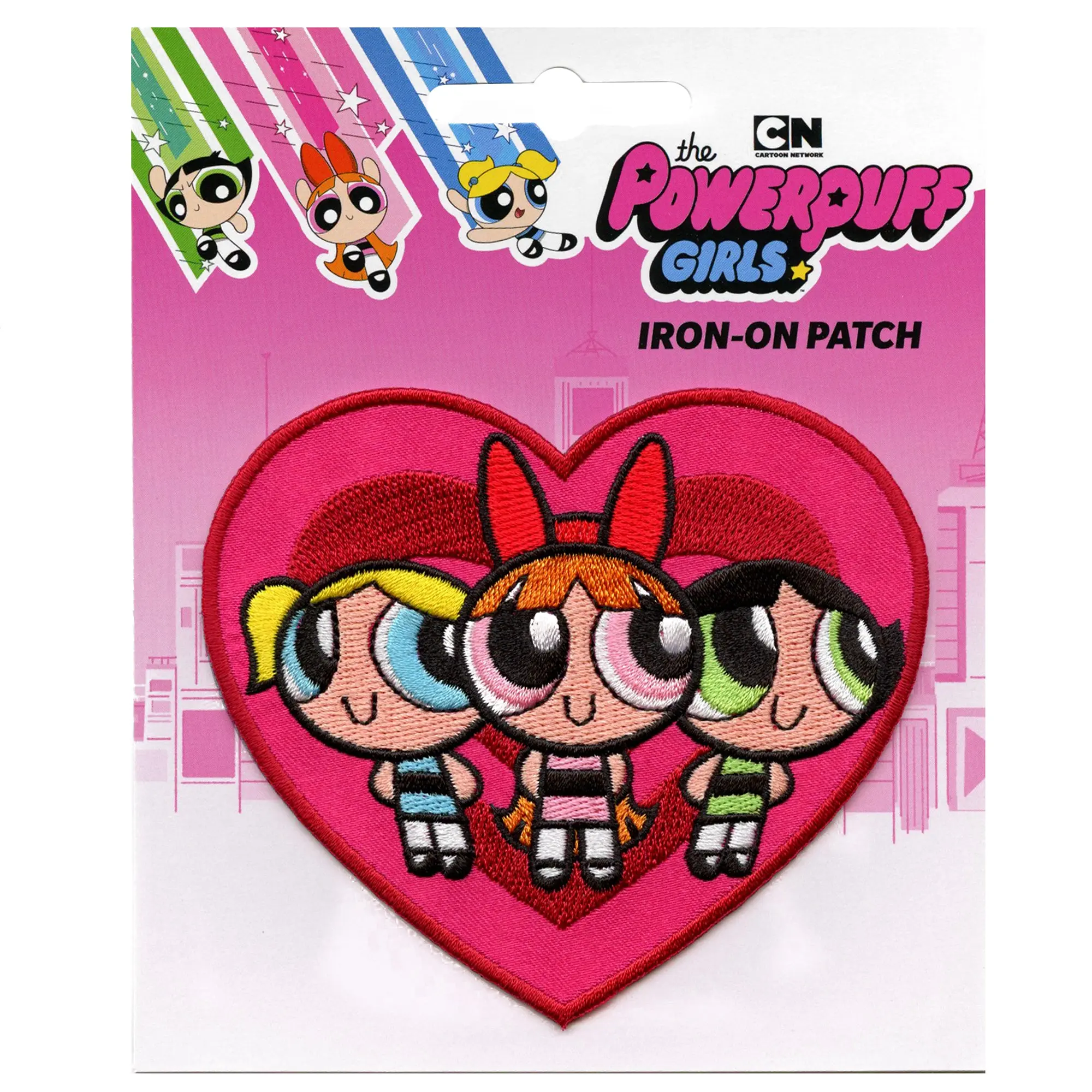 Powerpuff Girls Trio Heart Patch Cartoon Network Animation Embroidered Iron On - Image 2