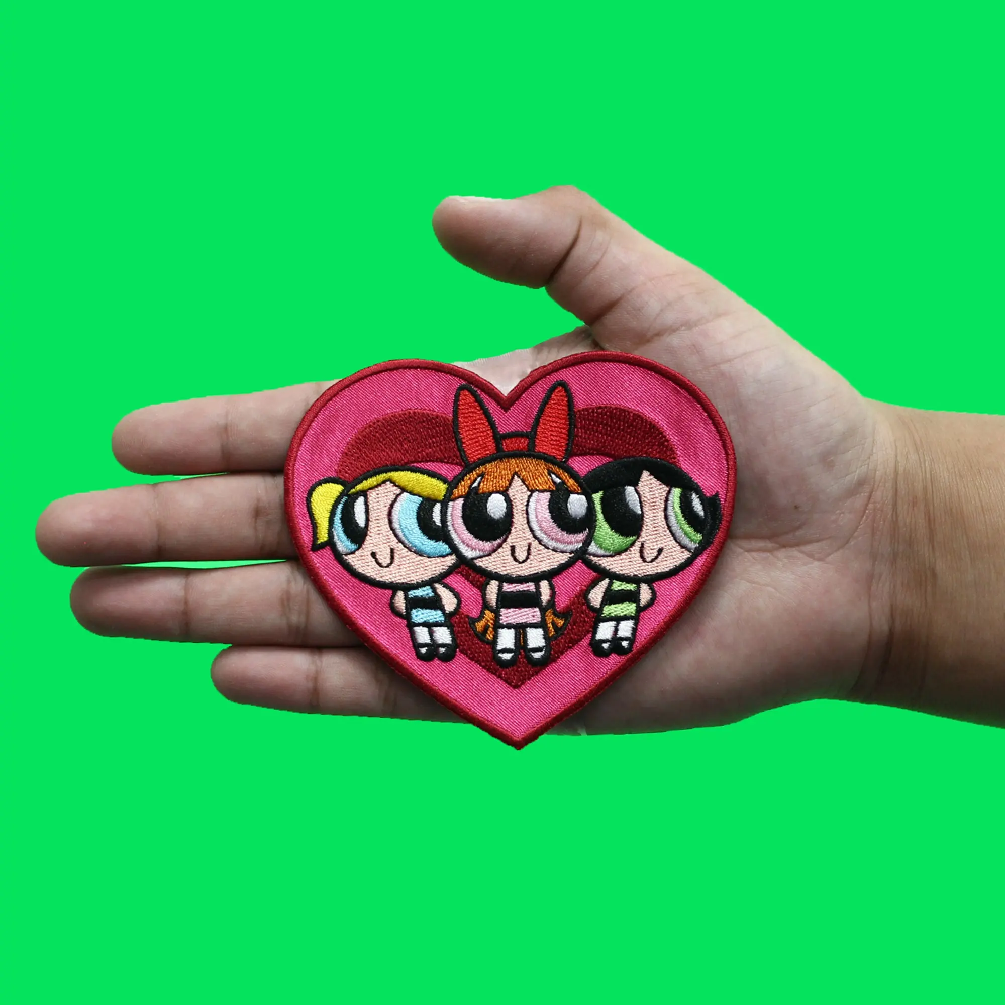 Powerpuff Girls Trio Heart Patch Cartoon Network Animation Embroidered Iron On - Image 3